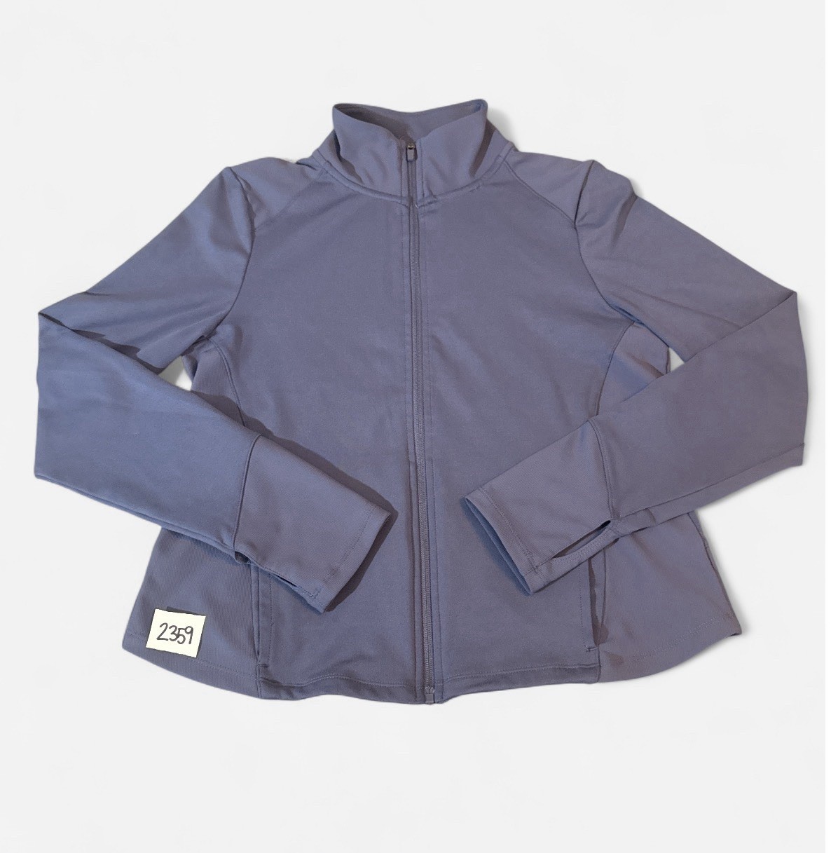 Women’s EUC Danskin Blue Buttery Soft Zip Up with Thumb Holes Size Large
