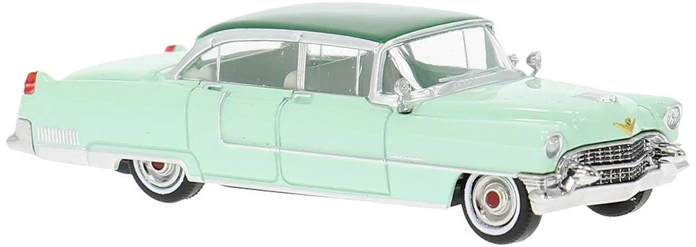 BREKINA 1955 CADILLAC FLEETWOOD GREEN HO 1/87 PLASTIC BREKINA 1955 CADILLAC FLEETWOOD GREEN HO 1/87 PLASTIC