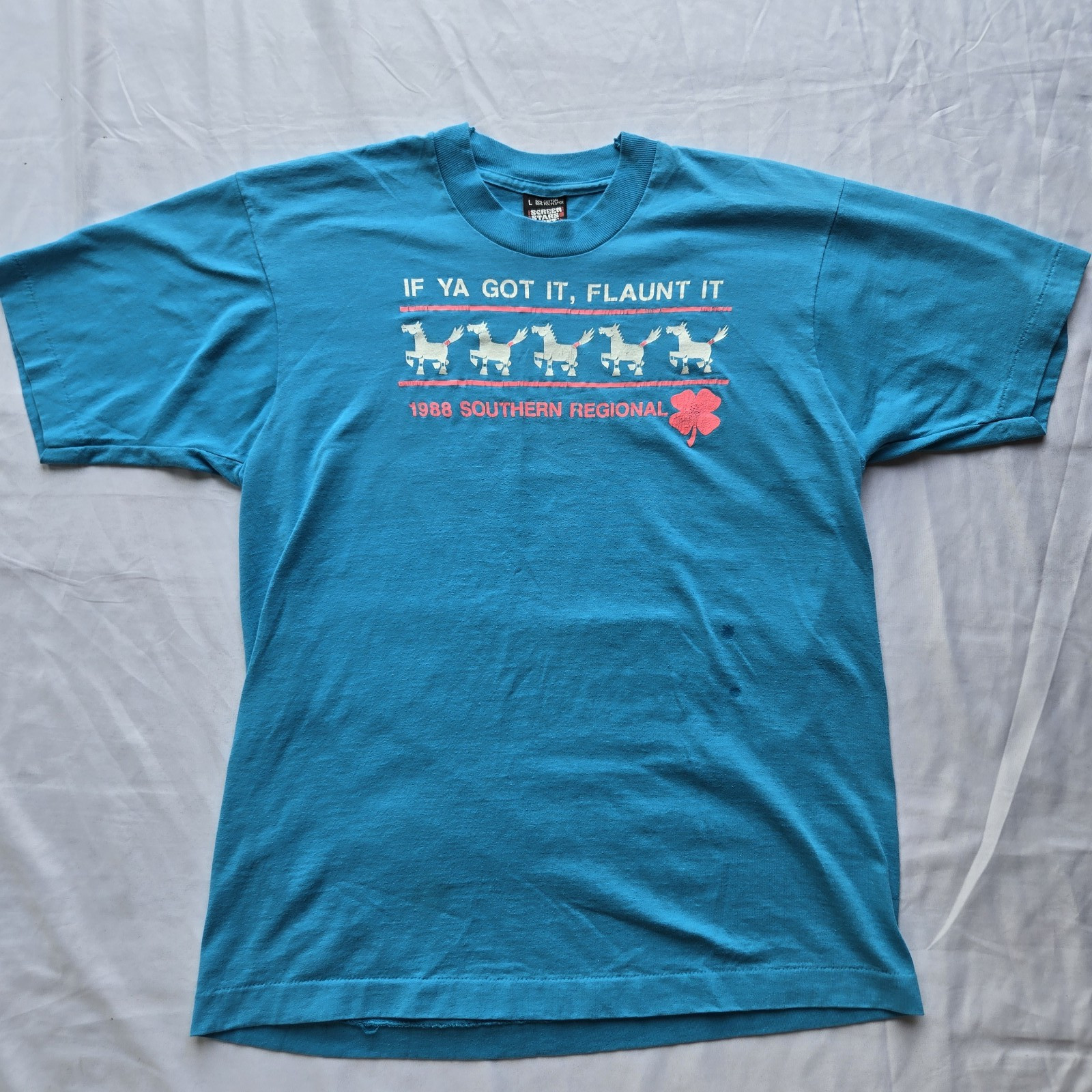 VTG 1988 Rare Texas Southern Regional Equestrian Horse Comp Tee Single Stitch