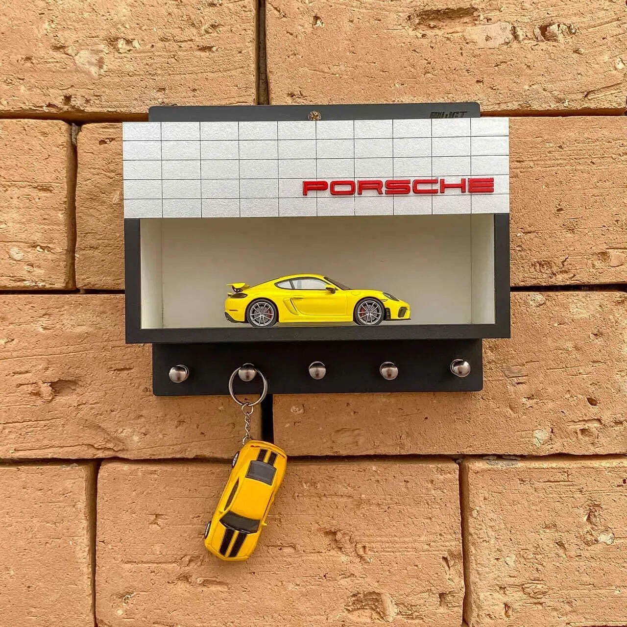 Porsche Dealership Wall Key Hook Rack Exclusive Handmade Homage Unofficial Item