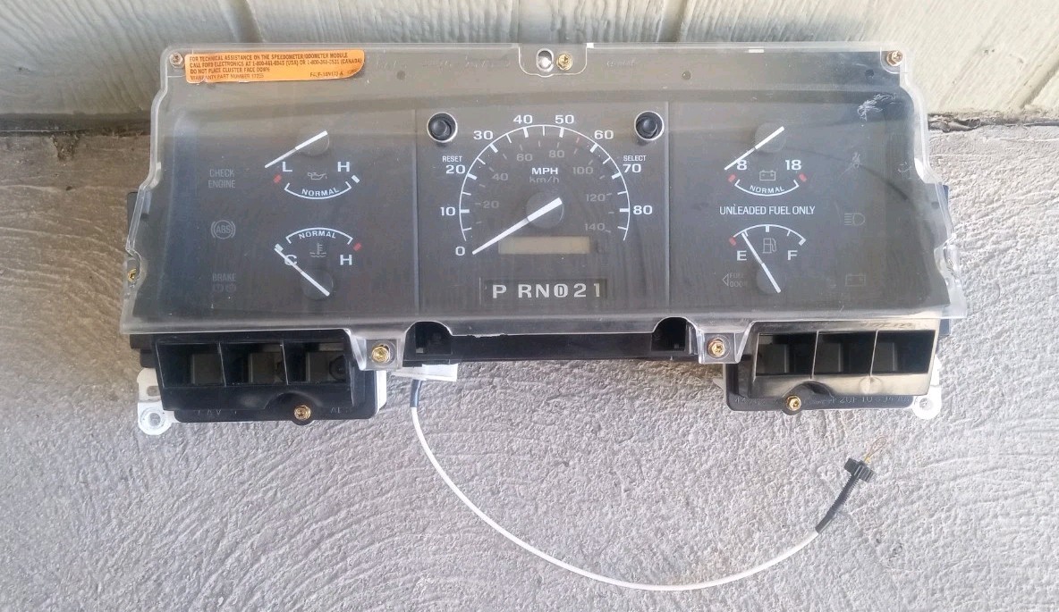 1994 1995 ( 160k ) Ford F150 F250 F350 Bronco GAS AUTO Speedometer Gauge Cluster