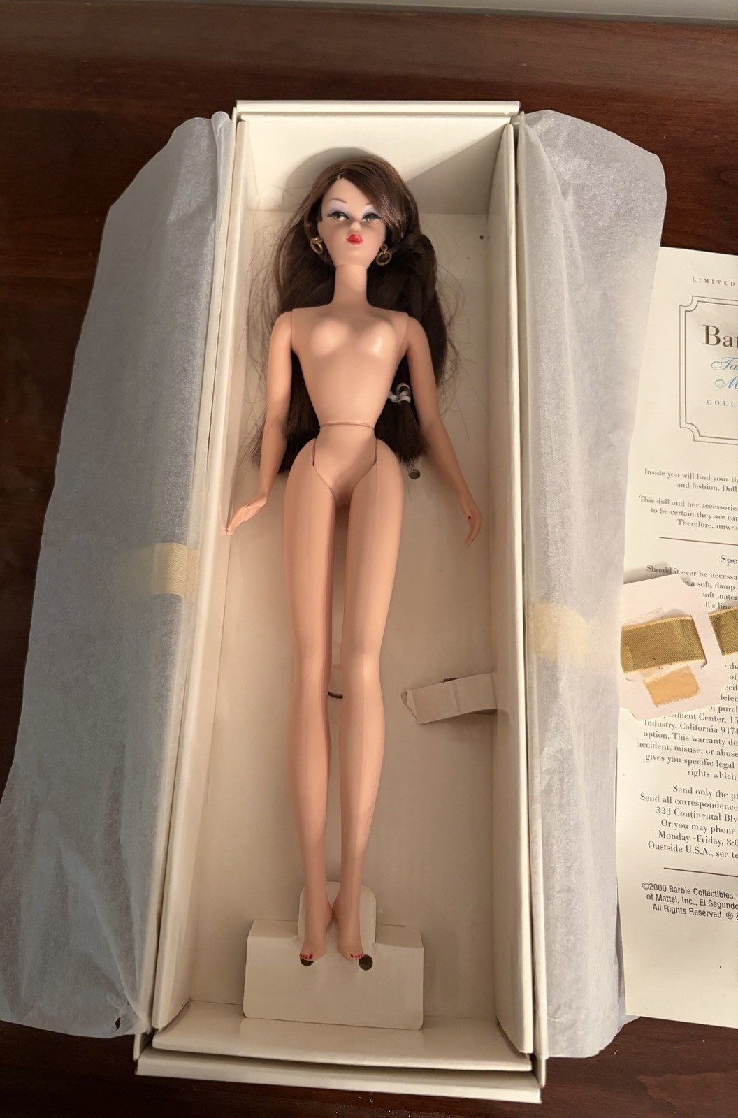 2000 Barbie Silkstone Lingerie Doll Limited Edition; Fashion Model Collection 2000 Barbie Silkstone Lingerie Doll Limited Edition; Fashion Model Collection