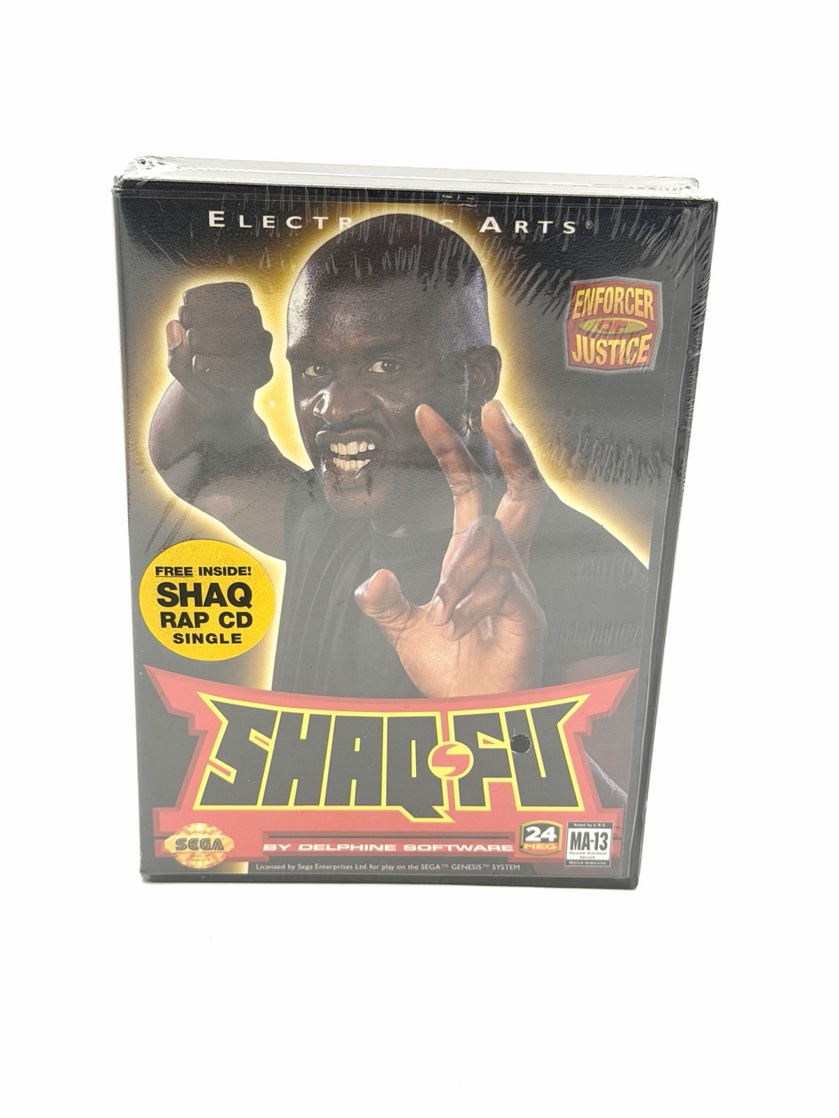 Factory Sealed Shaq Fu Sega Genesis NEW Free Shaq Rap CD EA 1994 Promo