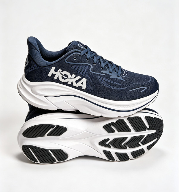 Hoka One One Clifton 10 Men Shoe Navy / White 1162030 Athletic Running Sneakers