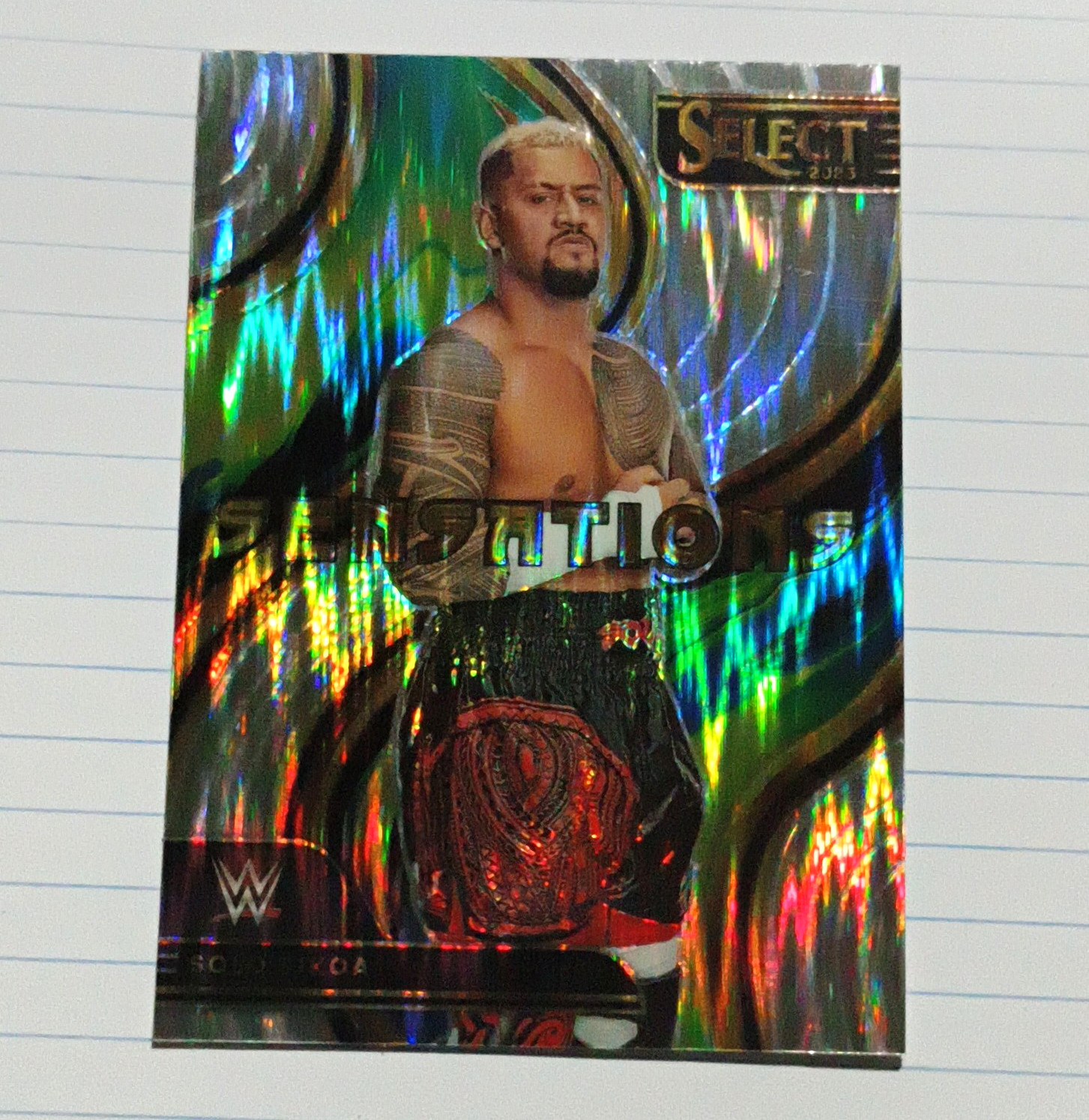 Panini 2023 Select WWE Sensations Solo Sikoa #14 Flash Prizm SmackDown Panini 2023 Select WWE Sensations Solo Sikoa #14 Flash Prizm SmackDown