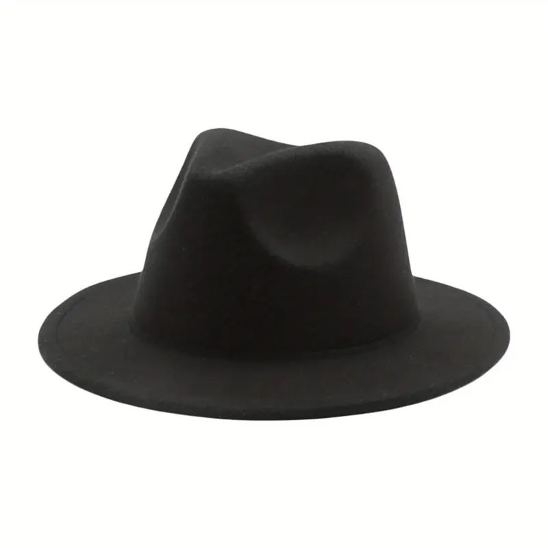 Classic Wide Brim Fedora Hat Felt Panama Jazz Cap Unisex Style, Men, Woman Classic Wide Brim Fedora Hat Felt Panama Jazz Cap Unisex Style, Men, Woman