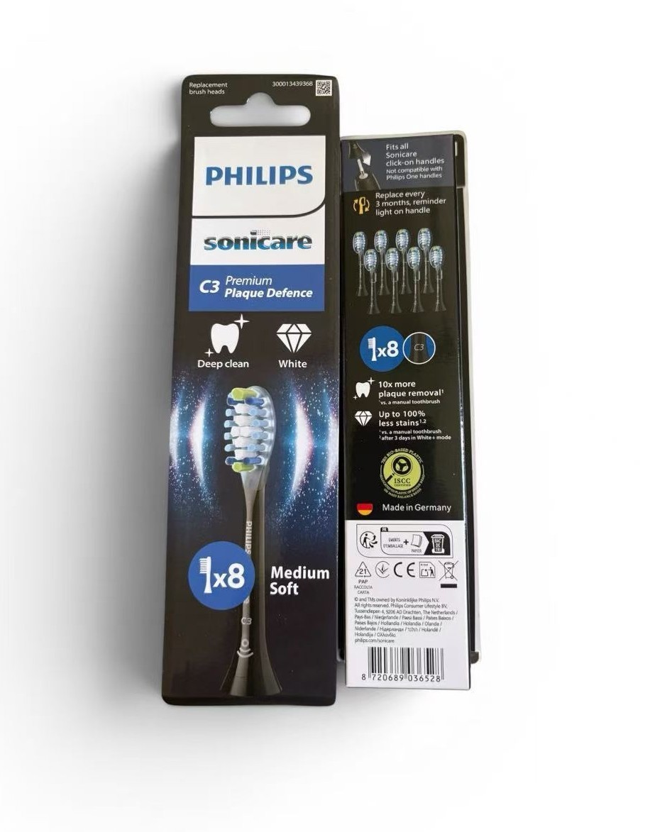 8 PK Philips Sonicare C3 Replacement Electric Toothbrush Heads Black 8 PK Philips Sonicare C3 Replacement Electric Toothbrush Heads Black