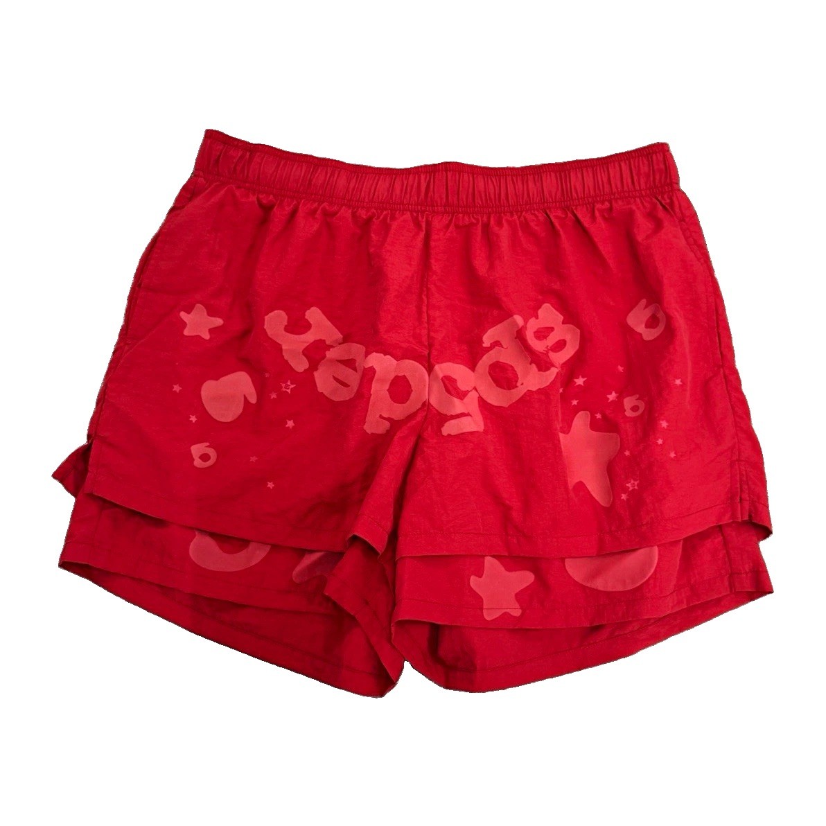 Sp5der Beluga Double Layer Shorts Red Size XL Authentic Young Thug Brand New