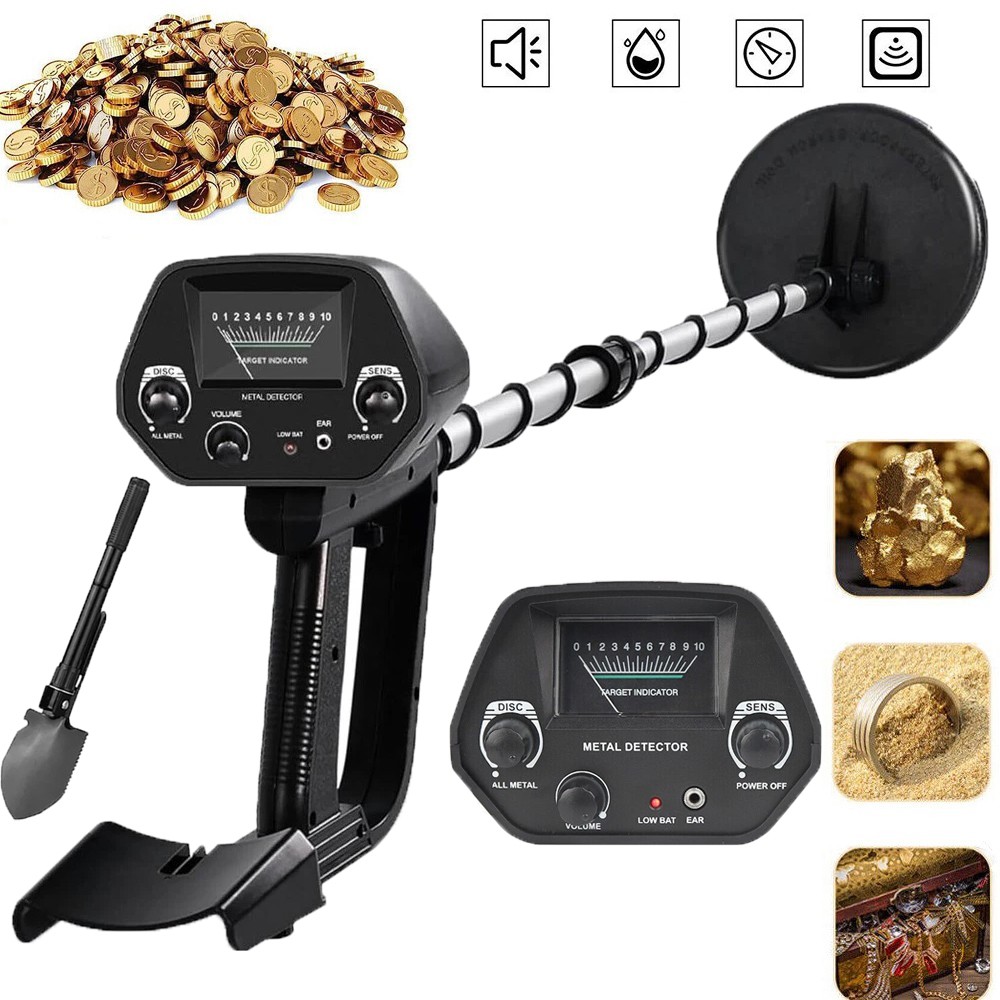 LCD Metal Detector Waterproof Search Detecting Deep Hunter Gold Coin Treasure
