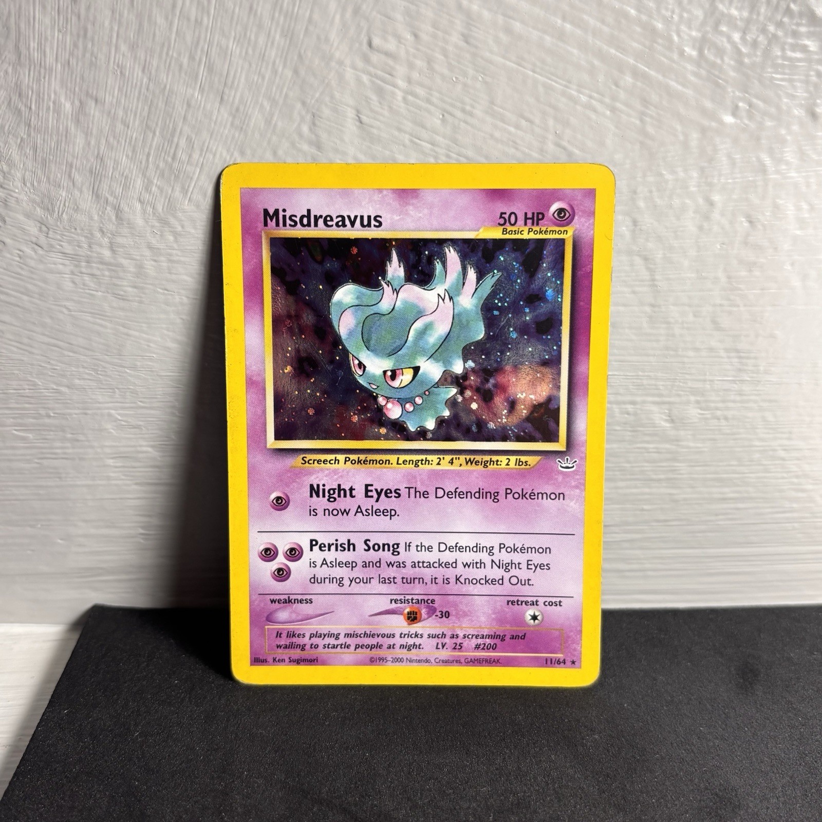 Pokemon Misdreavus 11/64 Neo Revelation Holo Rare 2001 WOTC Vintage MP Pokemon Misdreavus 11/64 Neo Revelation Holo Rare 2001 WOTC Vintage MP