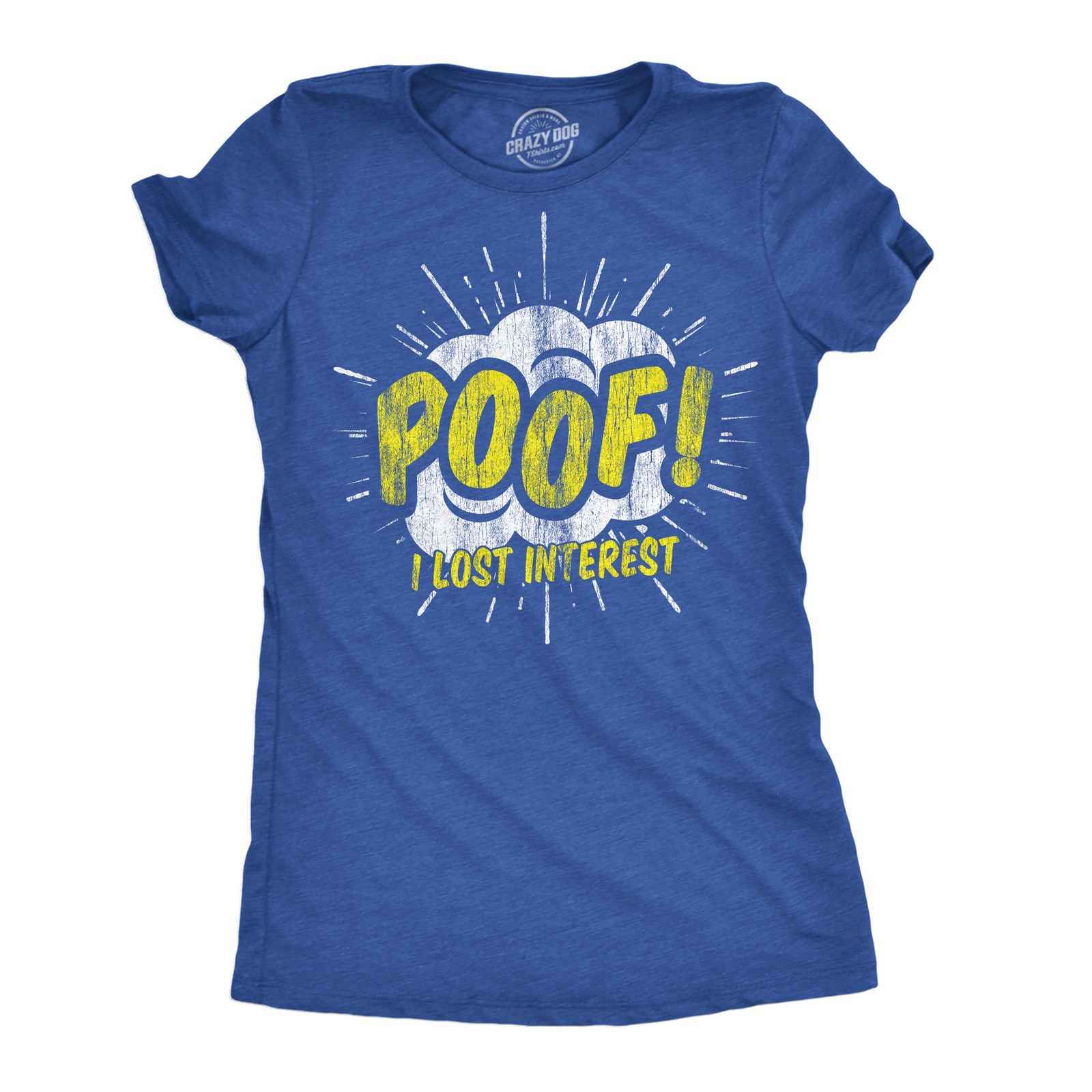 Womens Funny T Shirts Poof I Lost Interest Sarcastic Graphic Tee for Ladies