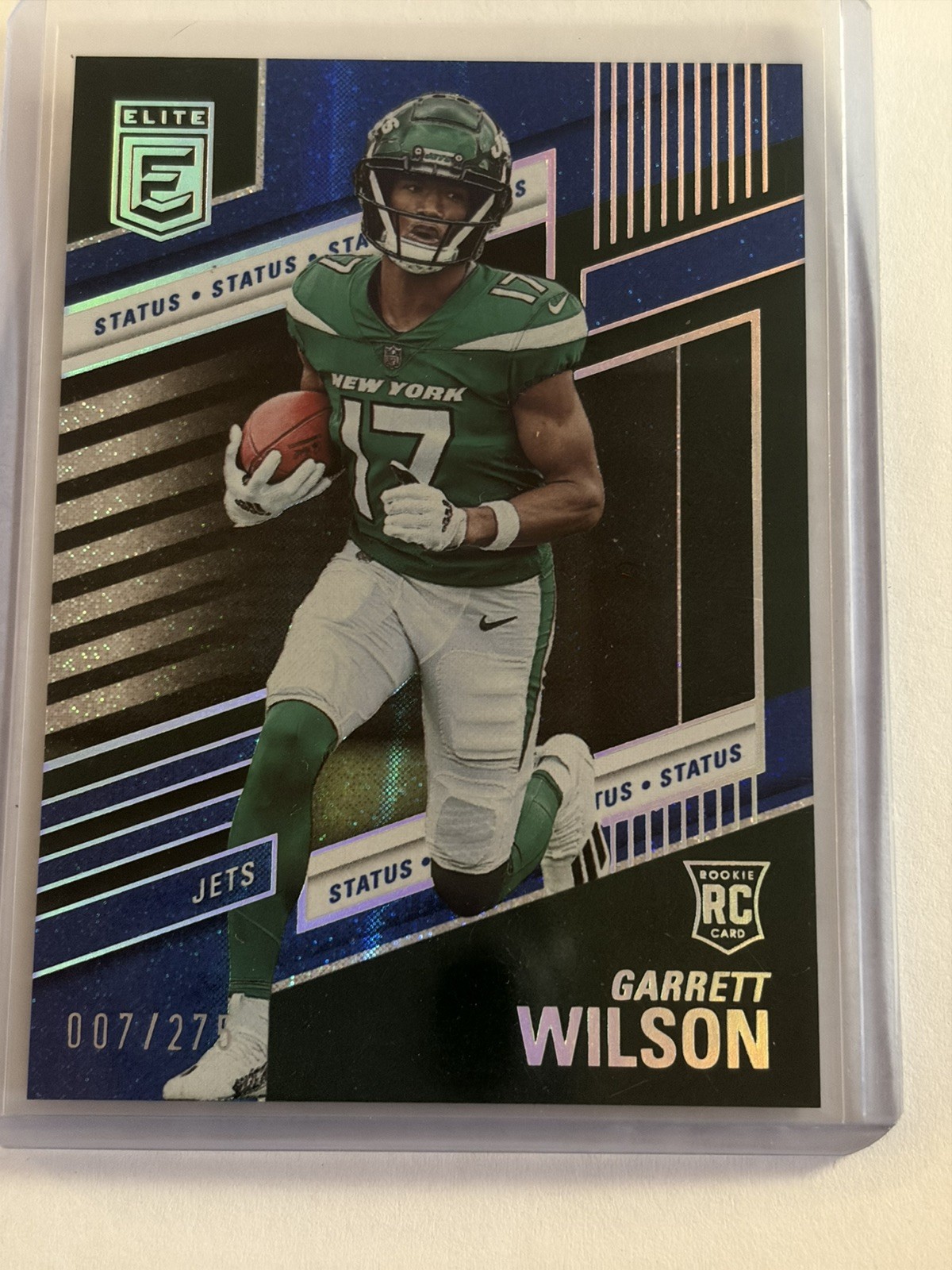 2022 Panini Donruss Elite - Rookies Garrett Wilson #118 Status Sparkle /275 (RC)