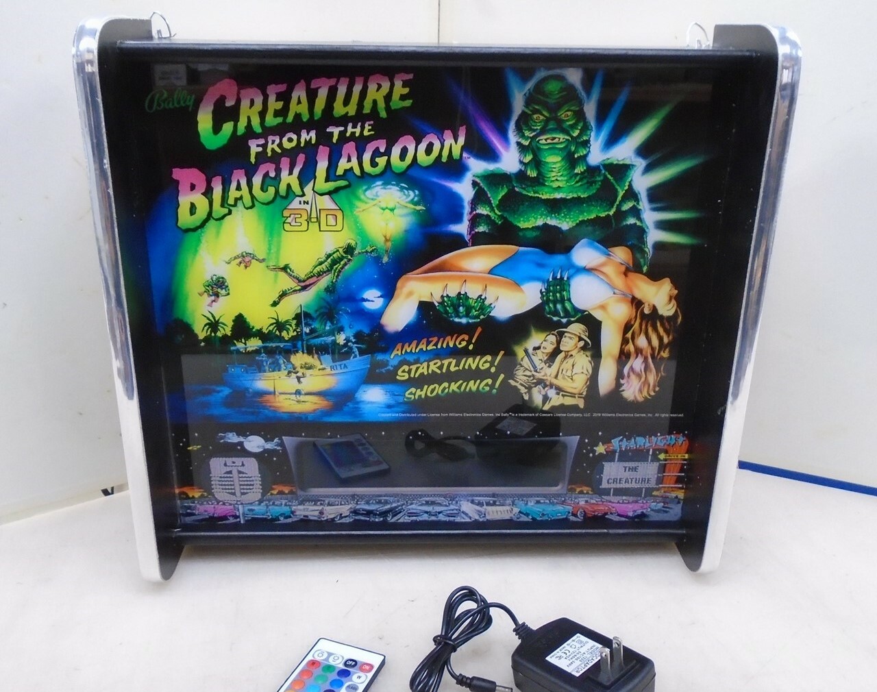 Bally Creature from the Black Lagoon Pinball Head LED Display light box Bally Creature from the Black Lagoon Pinball Head LED Display light box
