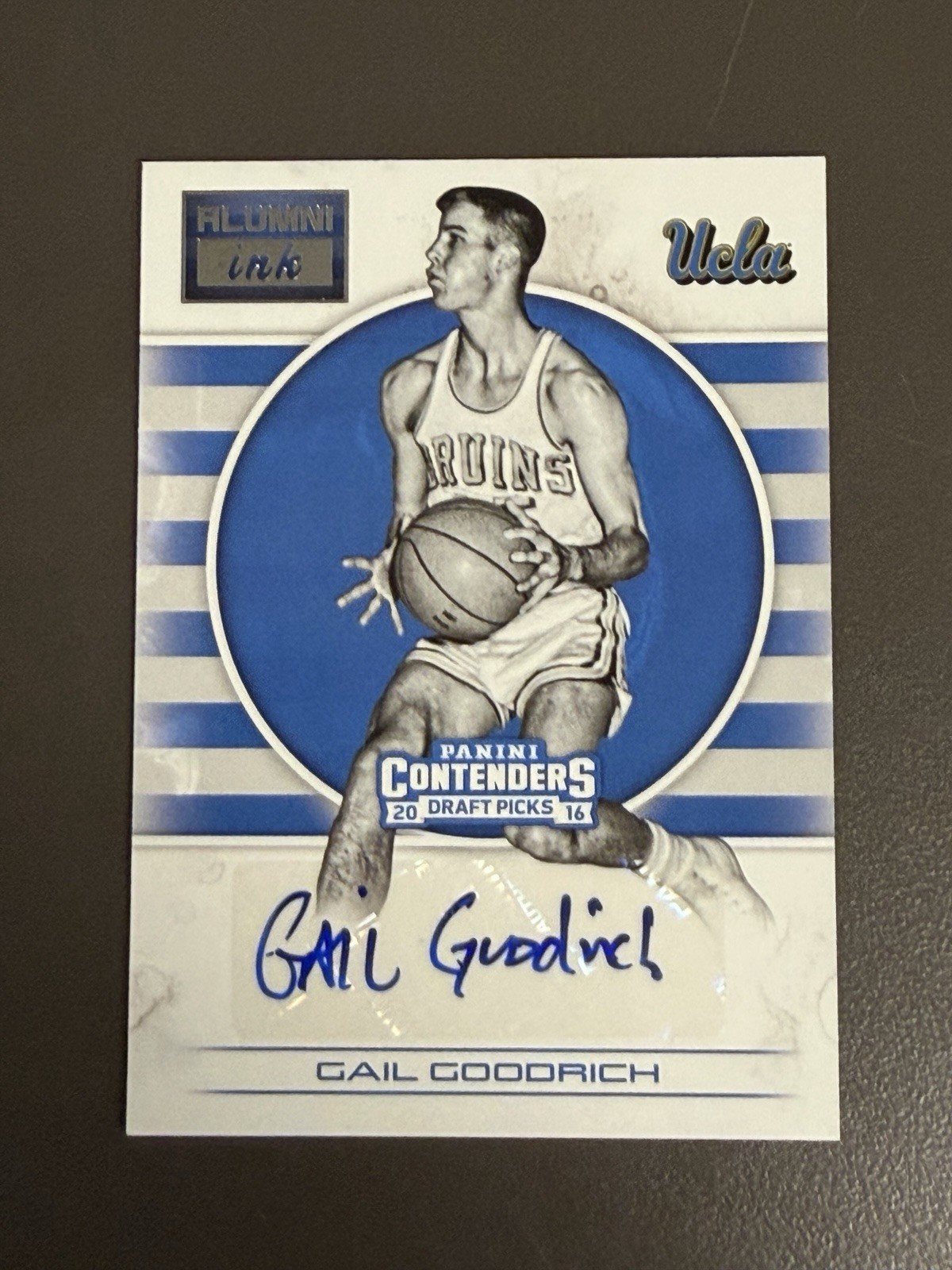 2016 Contenders Draft Gail Goodrich #12 Alumni Ink Auto UCLA
