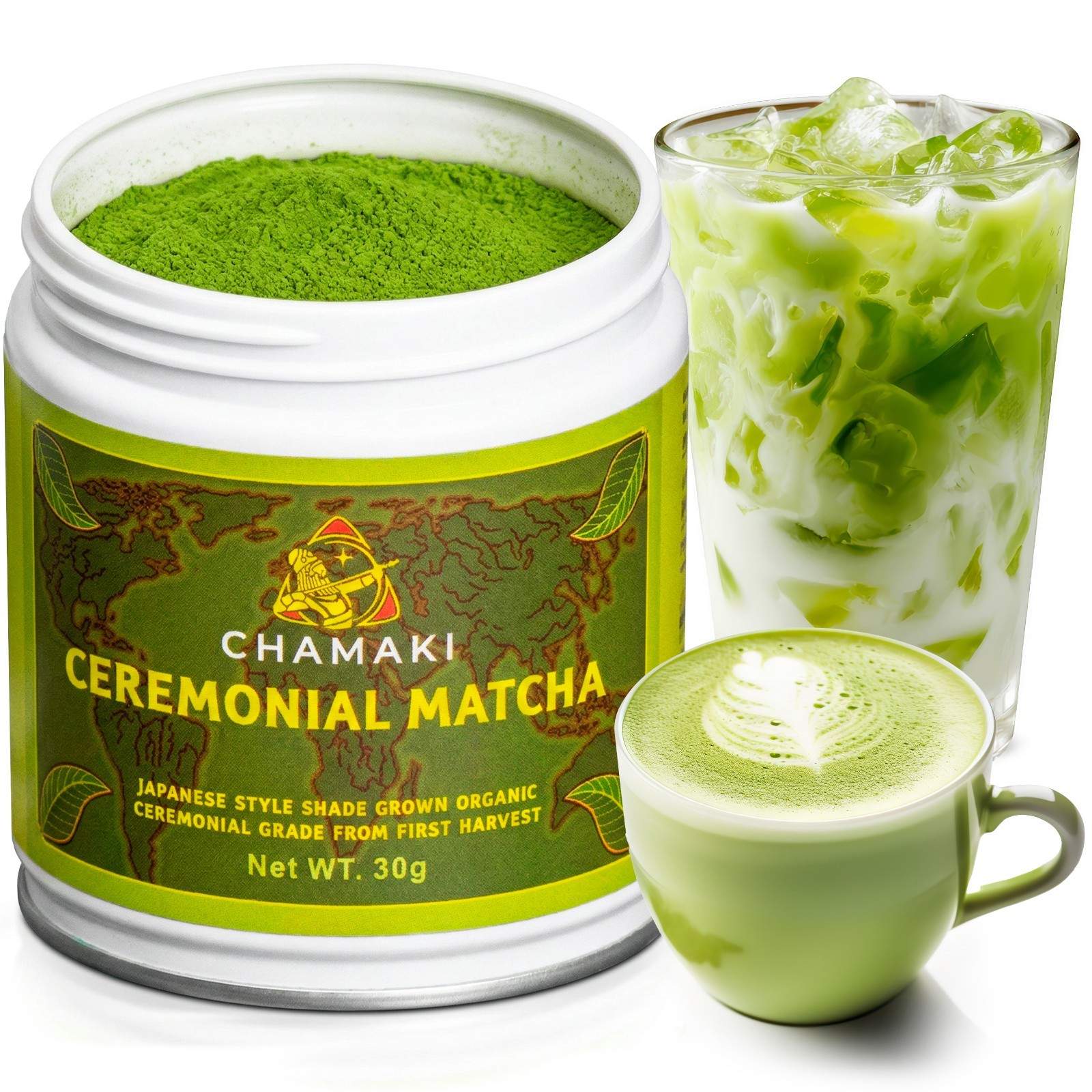 Chamaki Ceremonial Matcha Powder-First Harvest Japanese Style Organic  30g