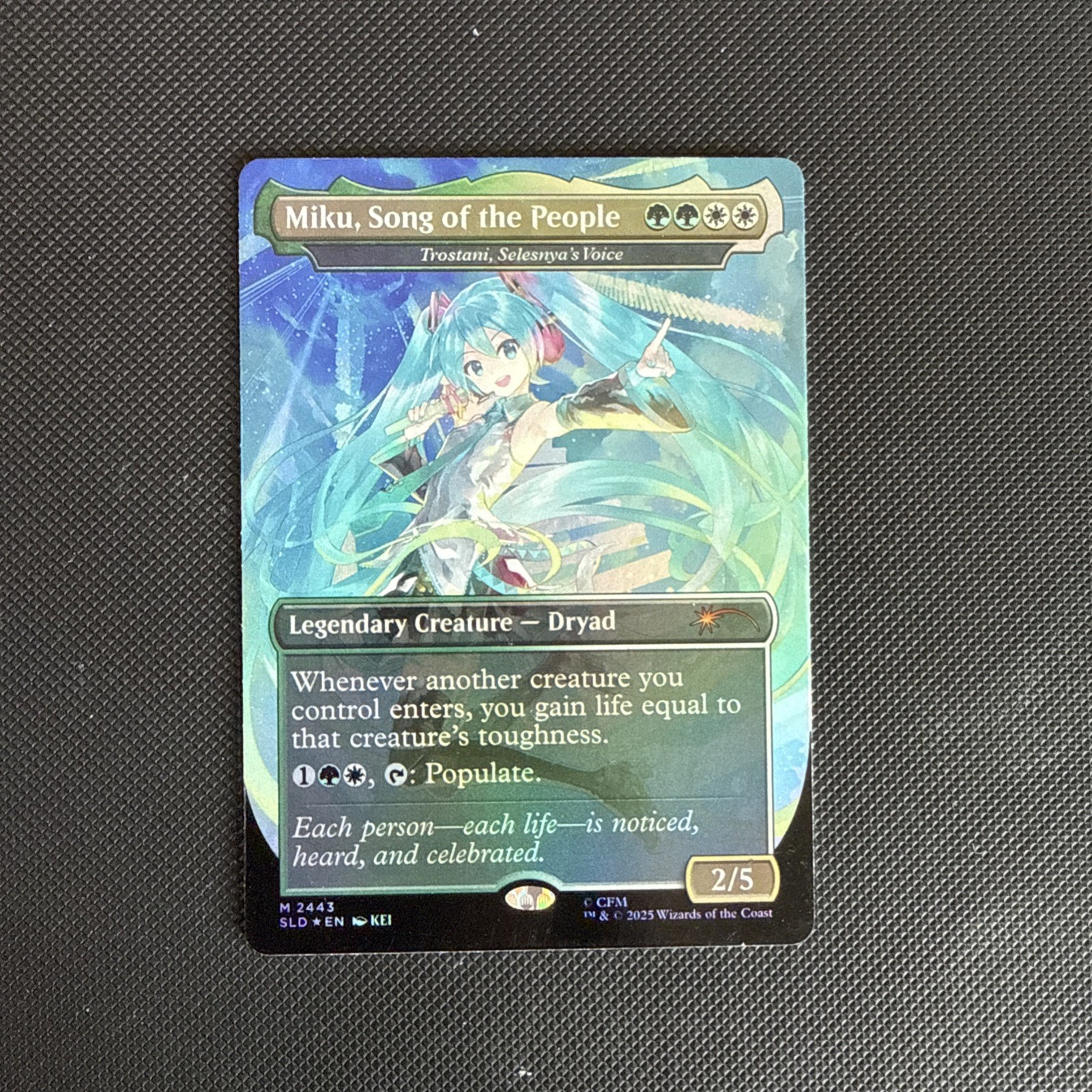 Magic The Gathering: Miku Song of the People #2443 Thick Stock Foil Commander Magic The Gathering: Miku Song of the People #2443 Thick Stock Foil Commander