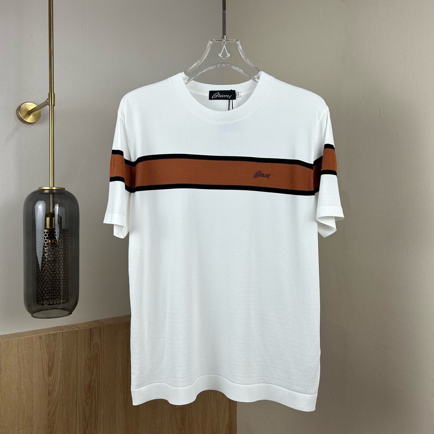 Brioni Men\'s Short Sleeve Crew Neck T-Shirt Casual Stretch Tee 2026 Size XL Brioni Men\'s Short Sleeve Crew Neck T-Shirt Casual Stretch Tee 2026 Size XL