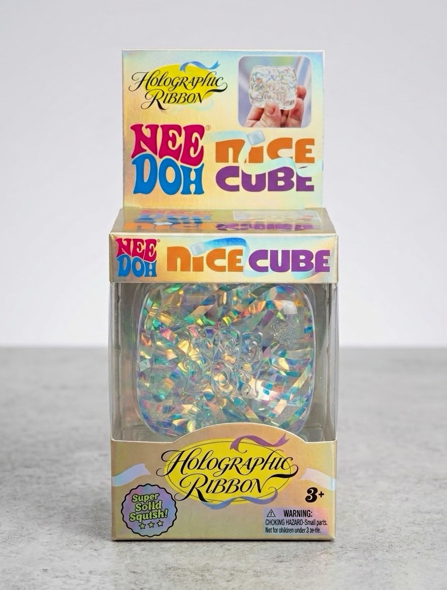 *NEW NEEDOH RARE* HOLOGRAPHIC RIBBON EDITION (Box Sealed) Nice Cube Squishy Toy *NEW NEEDOH RARE* HOLOGRAPHIC RIBBON EDITION (Box Sealed) Nice Cube Squishy Toy