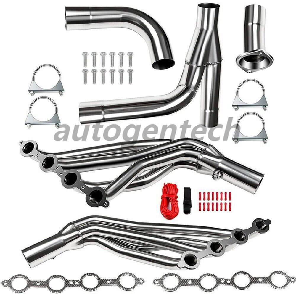 Long Tube Headers Fit For 99-06 Chevy GMC Sierra Silverado 4.8/5.3/6.0 W/ Y Pipe Long Tube Headers Fit For 99-06 Chevy GMC Sierra Silverado 4.8/5.3/6.0 W/ Y Pipe