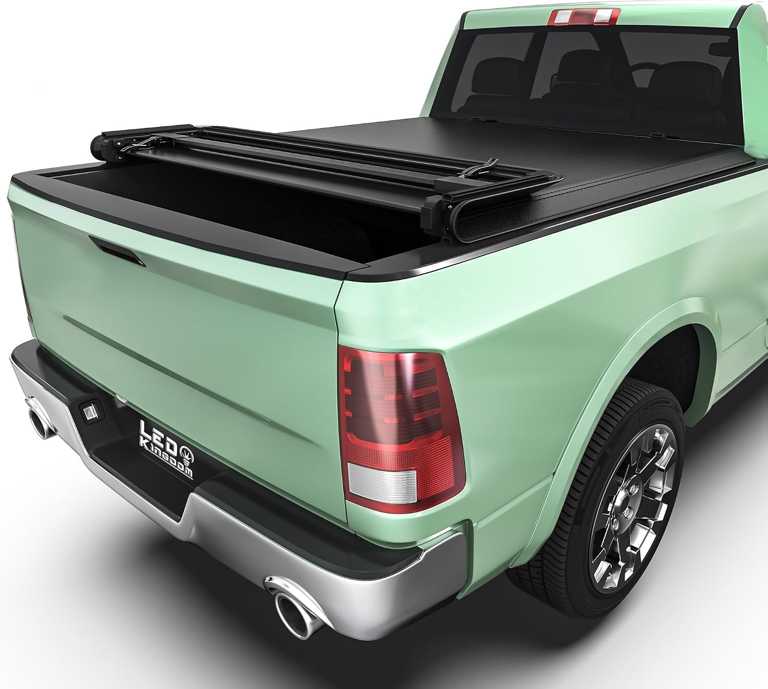 Soft Quad Fold Truck Bed Tonneau Cover Fits for Dodge Ram 1500 2002-2025 (Classi Soft Quad Fold Truck Bed Tonneau Cover Fits for Dodge Ram 1500 2002-2025 (Classi