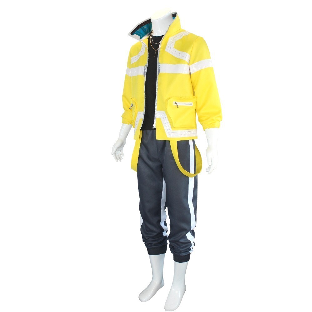 Anime Cyberpunk Edgerunners Martinez David Cosplay Costume Wig Yellow Jacket Anime Cyberpunk Edgerunners Martinez David Cosplay Costume Wig Yellow Jacket