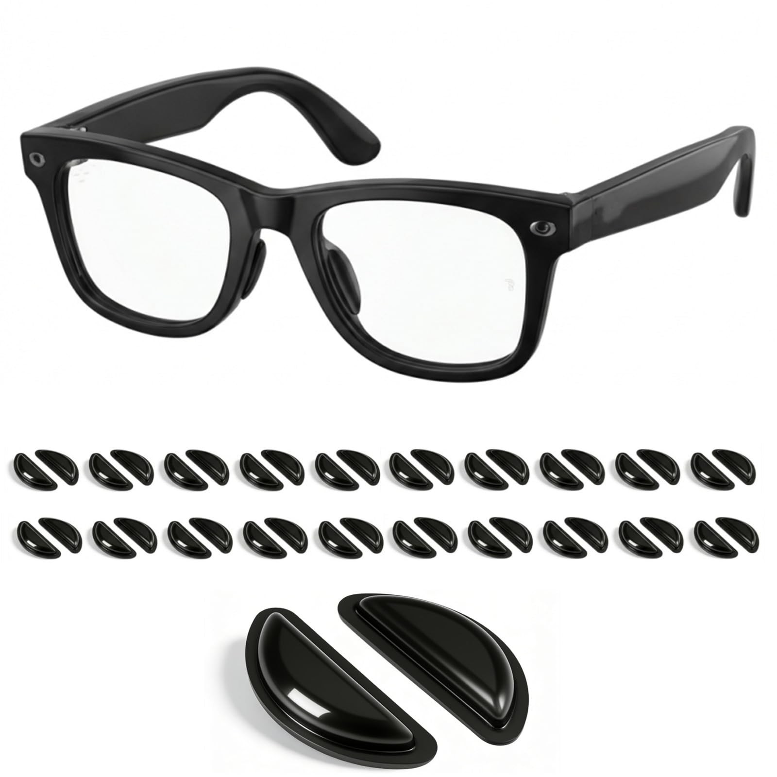 20Pairs Fit for Ray-Ban Meta Wayfarer Eyeglass Nose Pads,Smart Glasses Nose Pad 20Pairs Fit for Ray-Ban Meta Wayfarer Eyeglass Nose Pads,Smart Glasses Nose Pad