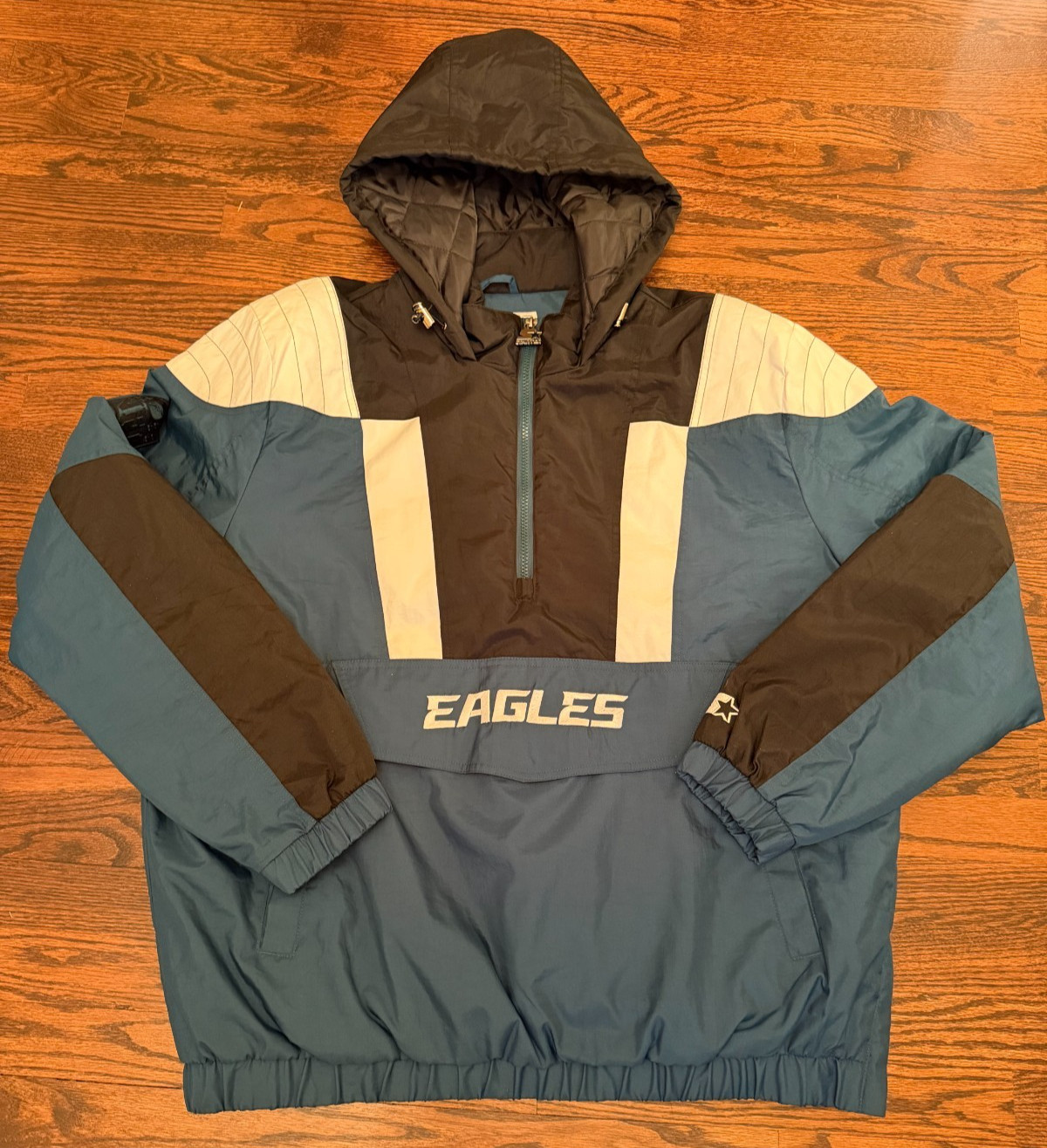NWOT Green/Black/ White Starter Philadelphia Eagles NFL Parka Jacket Lined XL NWOT Green/Black/ White Starter Philadelphia Eagles NFL Parka Jacket Lined XL
