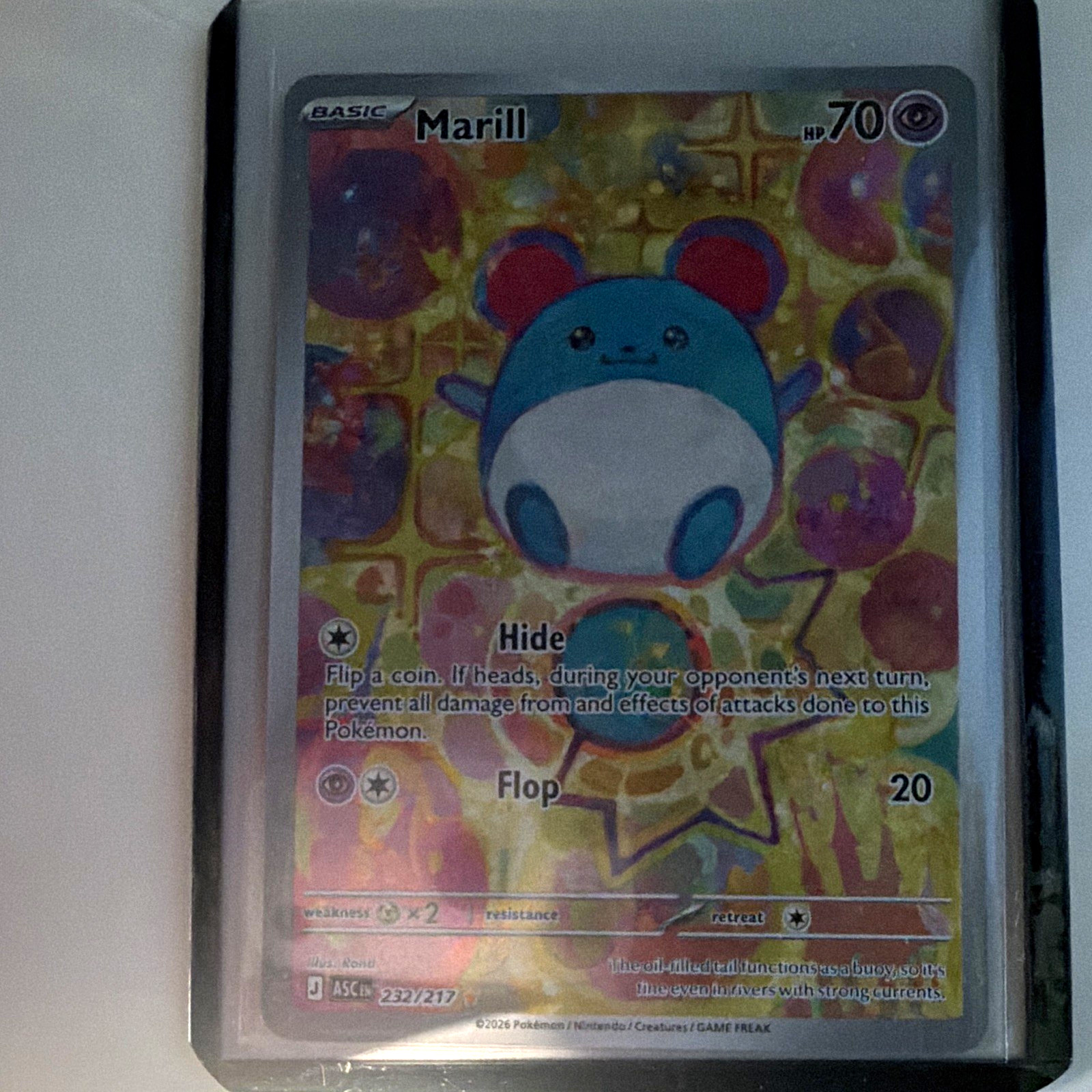 Nintendo Marill 232/217 Prismatic Evolutions IR Full Art Holo EN 2026 HP70 Nintendo Marill 232/217 Prismatic Evolutions IR Full Art Holo EN 2026 HP70