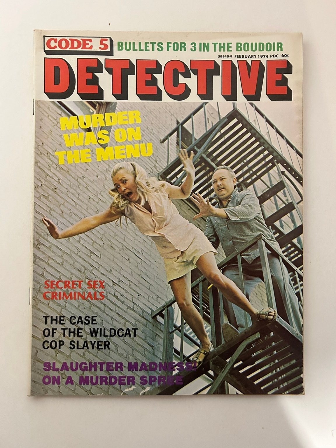 Detective Magazine February 1974 Murder Was On The Menu Vintage True Crime