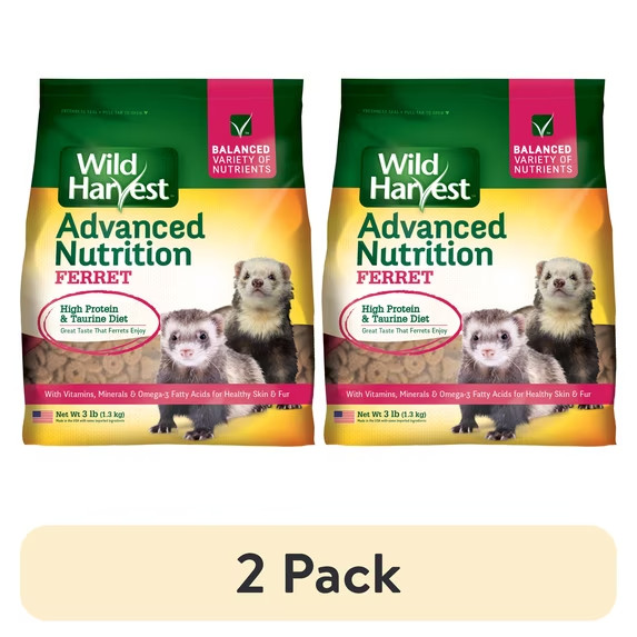 2x Wild Harvest Advanced Nutrition Ferret 3 Pounds High Protein And Taurine Diet 2x Wild Harvest Advanced Nutrition Ferret 3 Pounds High Protein And Taurine Diet