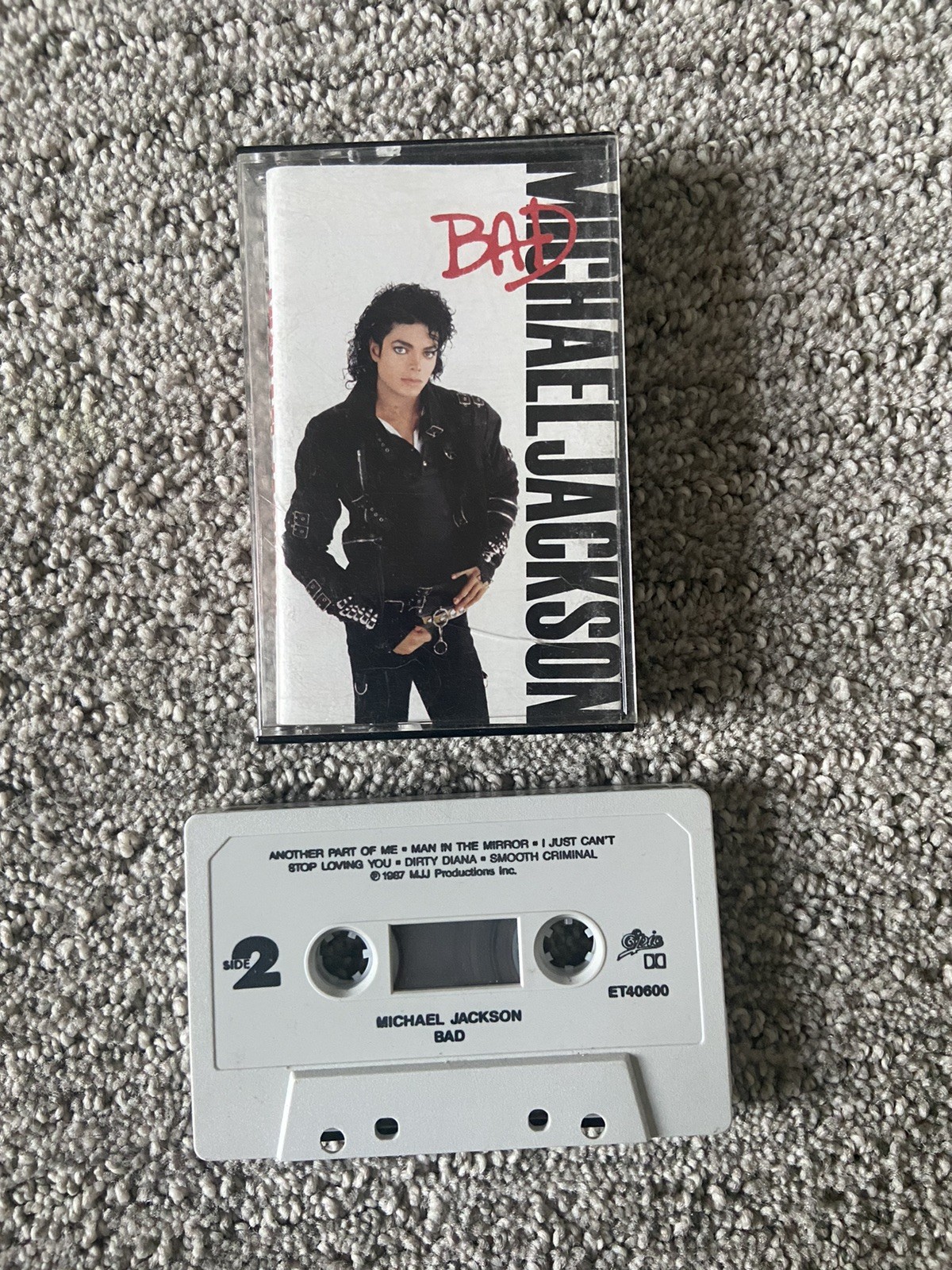 Michael Jackson cassette tape Bad NM rock, pop, soul music vintage  1987 