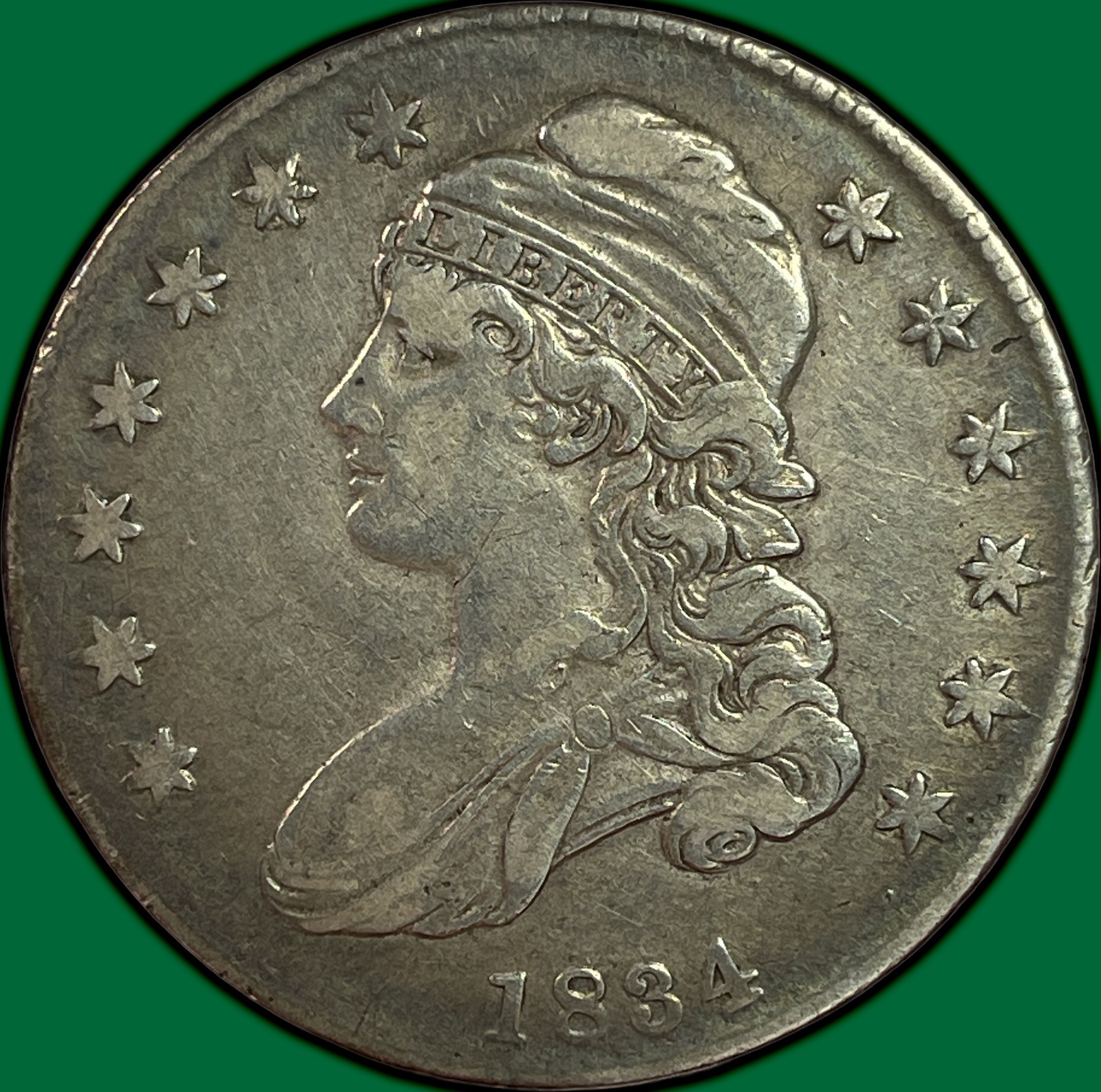 1834 Capped Bust Half Dollar Extremely Fine XF Coin #48839