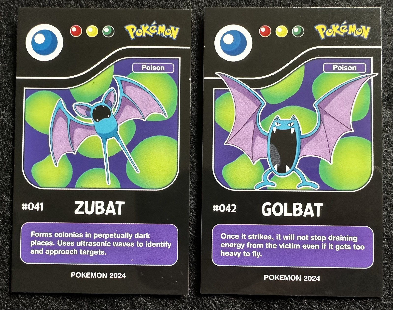 ZUBAT X GOLBAT EVOLUTION - POKEMON KANTO CCG POKEDEX BLACK RE-EDITIONS ZUBAT X GOLBAT EVOLUTION - POKEMON KANTO CCG POKEDEX BLACK RE-EDITIONS
