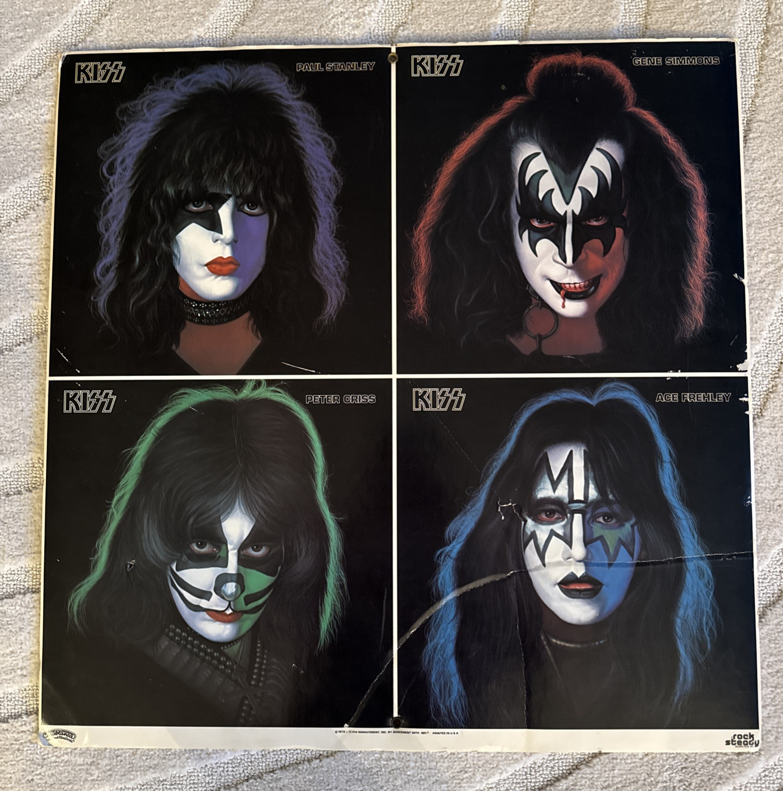 KISS Gene Paul Ace Peter 1978 Solo Albums Promo Aucoin Vintage 23X23 Promotional