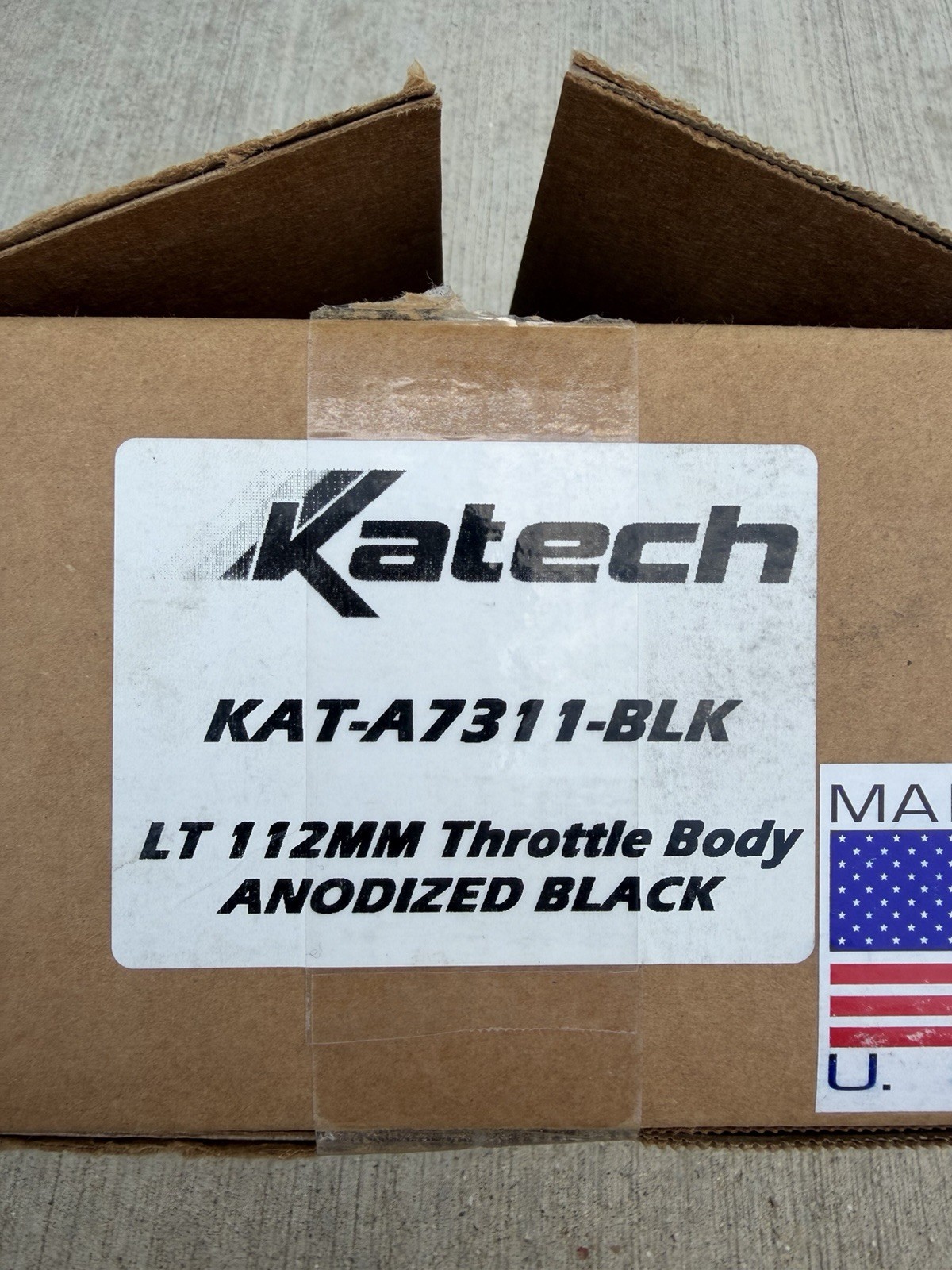 Katech 112MM Throttle Body Anodized Black Billet Aluminum. KAT-A7311