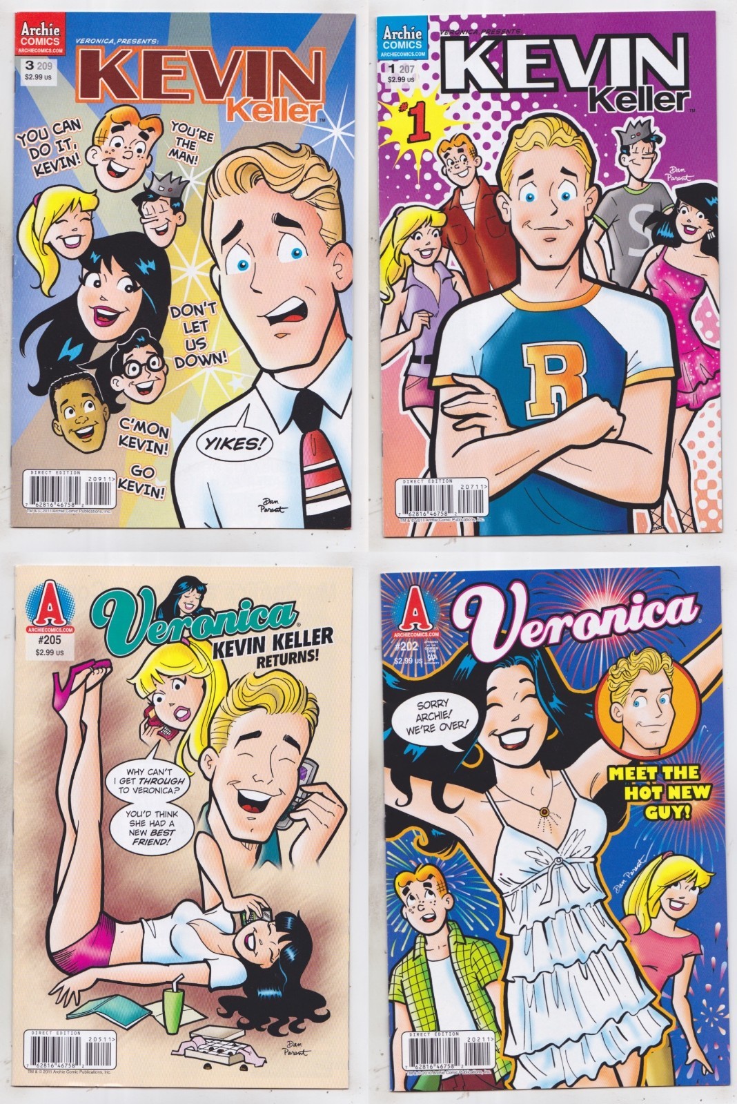 VERONICA #202 205 207 209 Kevin Keller Set x4 1st & 2nd Appearance Archie Comics VERONICA #202 205 207 209 Kevin Keller Set x4 1st & 2nd Appearance Archie Comics