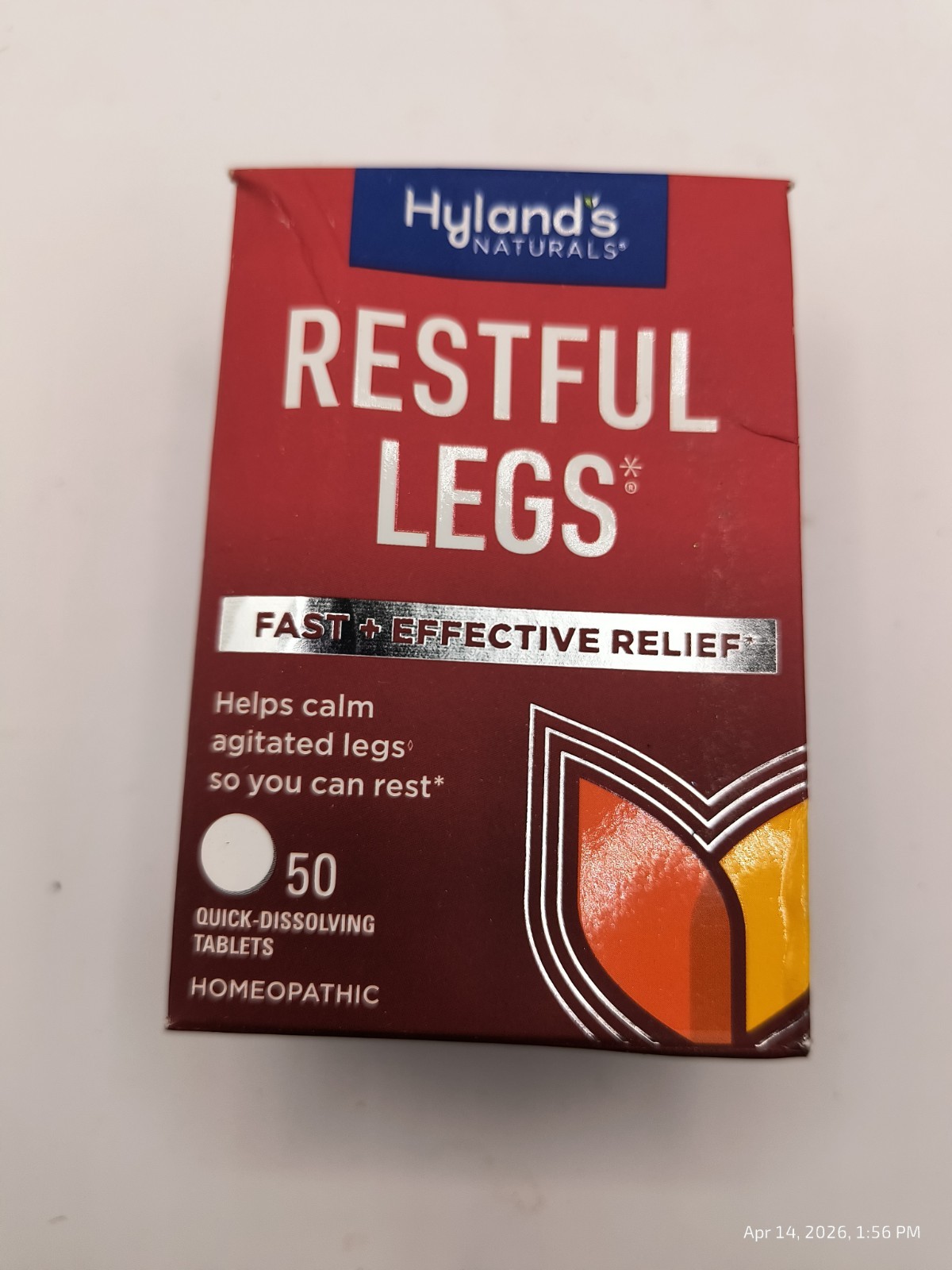 Hyland's Restful Legs Quick-Dissolving 50 Homeopathic Tablets Crawling Ex 10/26