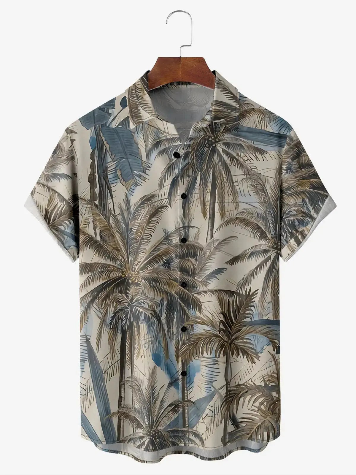 Vintage Botanical Palm Resort Mens Hawaiian Short Sleeve Shirt Summers DUTY PAID