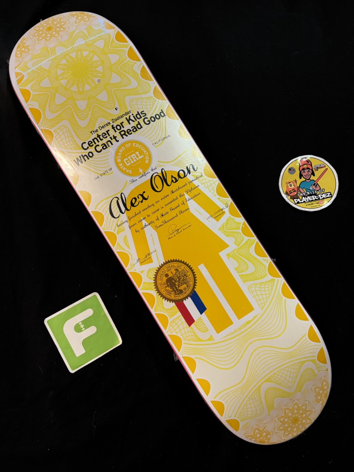 SUPER RARE Alex Olson Zoolander Education Center Girl Skateboard Deck Pro Model SUPER RARE Alex Olson Zoolander Education Center Girl Skateboard Deck Pro Model