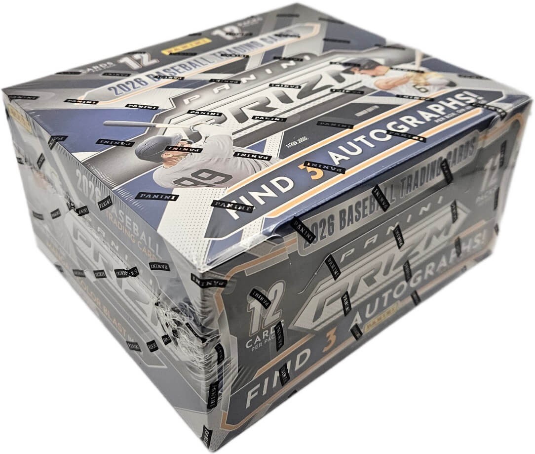 2026 Panini Prizm Baseball Factory Sealed Hobby Box 12 Packs 3 Autographs