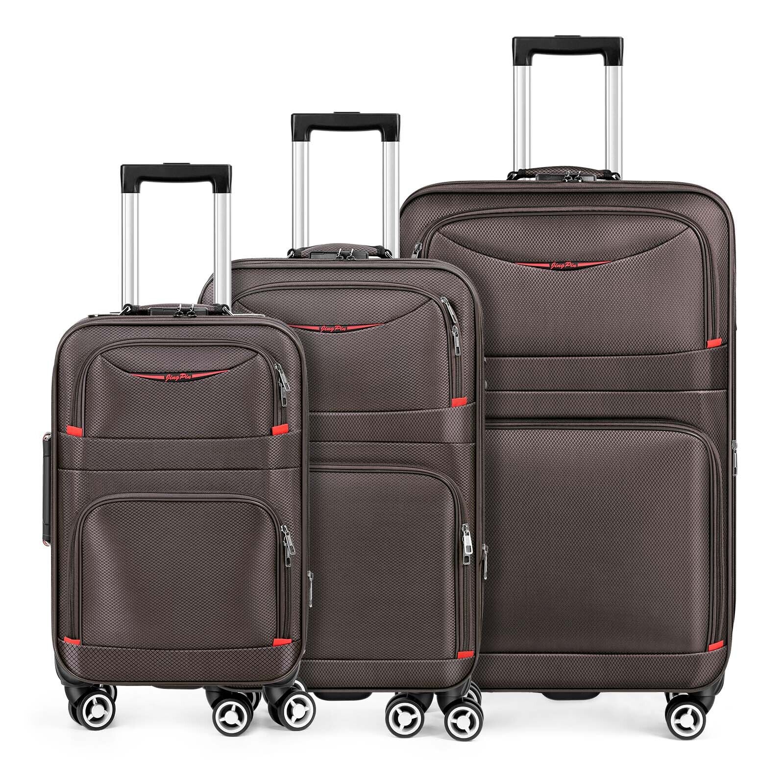 3 Piece Expandabl Luggage Set Suitcase  Spinner TSA Lock 20/24/28\