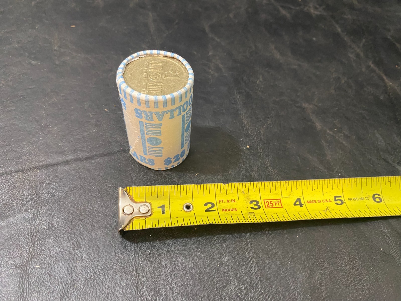 Blue Chip Casino Token roll of 20 metal $1.00 dollar coins