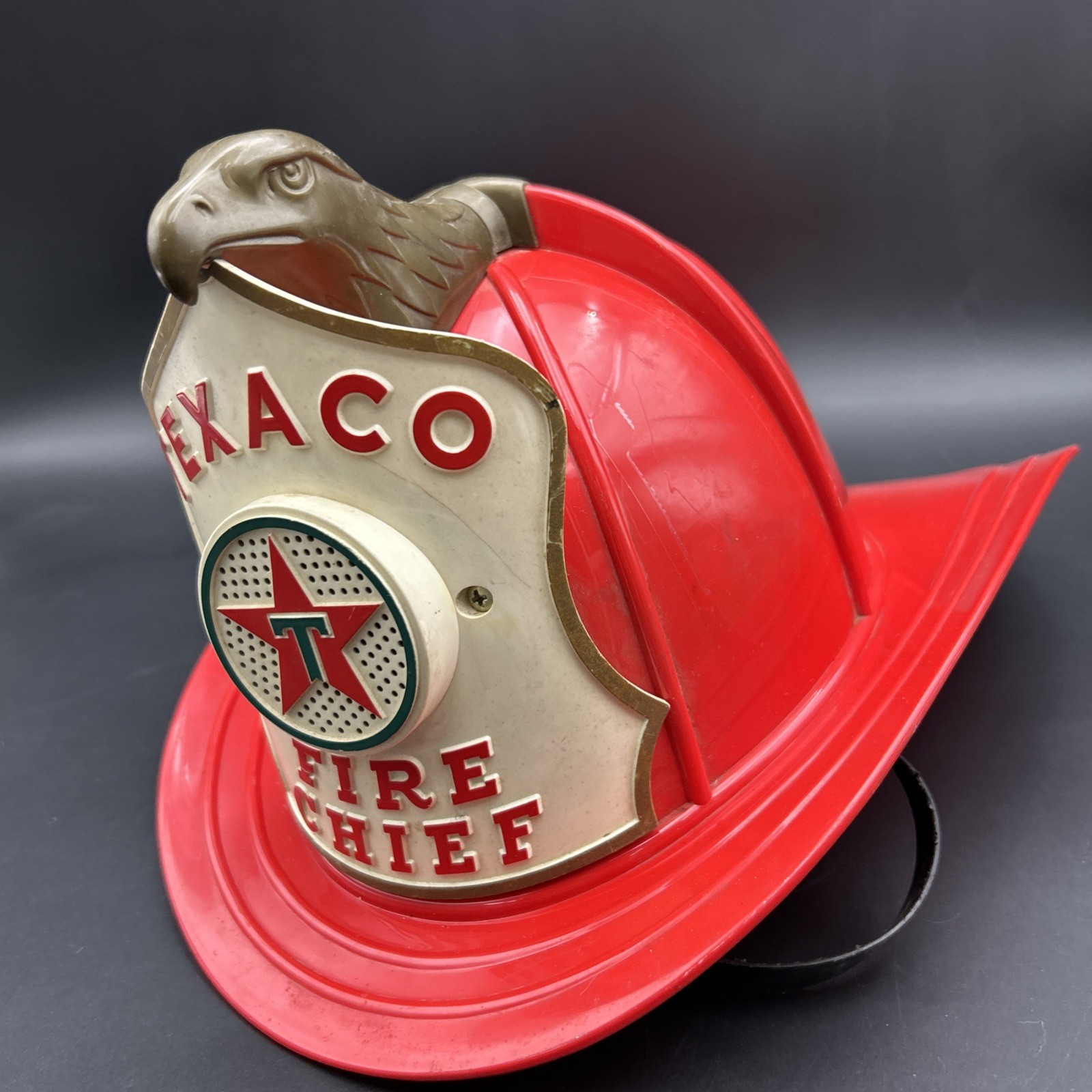 Vintage Texaco Fire Chief Toy Fireman Hat Helmet 1960s USA Vintage Texaco Fire Chief Toy Fireman Hat Helmet 1960s USA