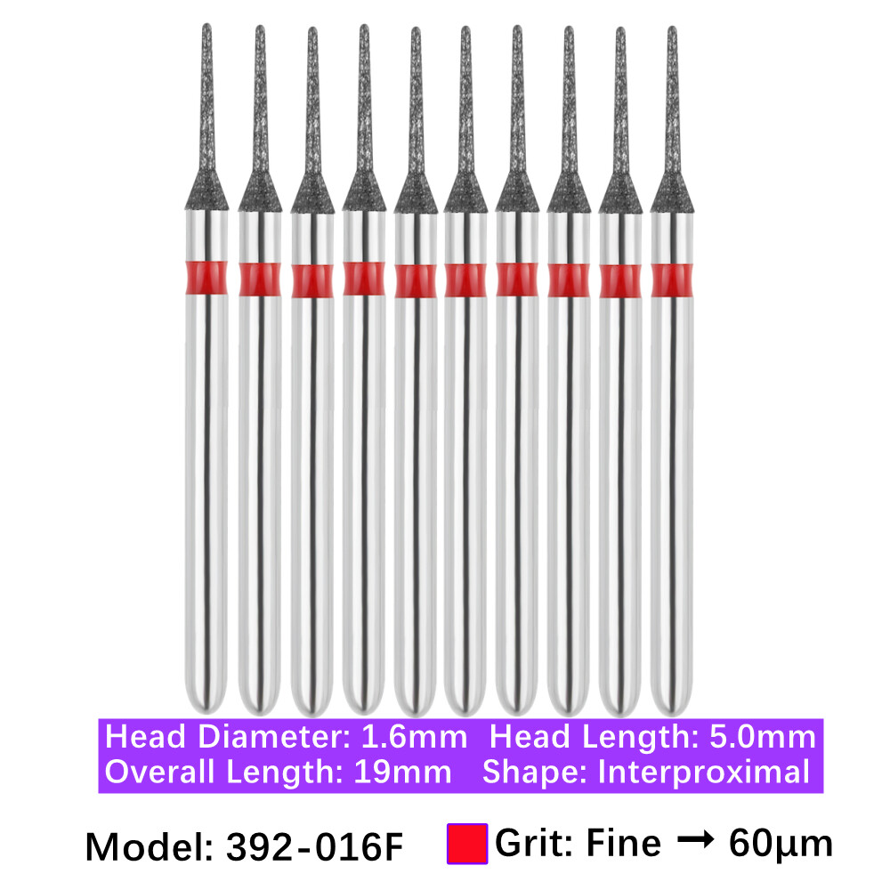 Vakker Dental Interproximal FG Diamond Bur 392-016F Fine Grit 10/pk