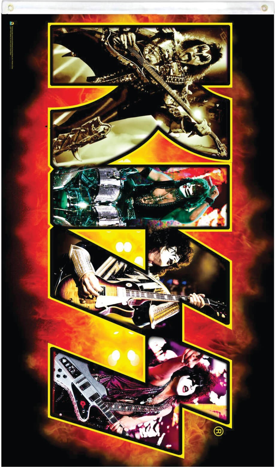 KISS Collage Logo Fly Flag 3\' x 5\'