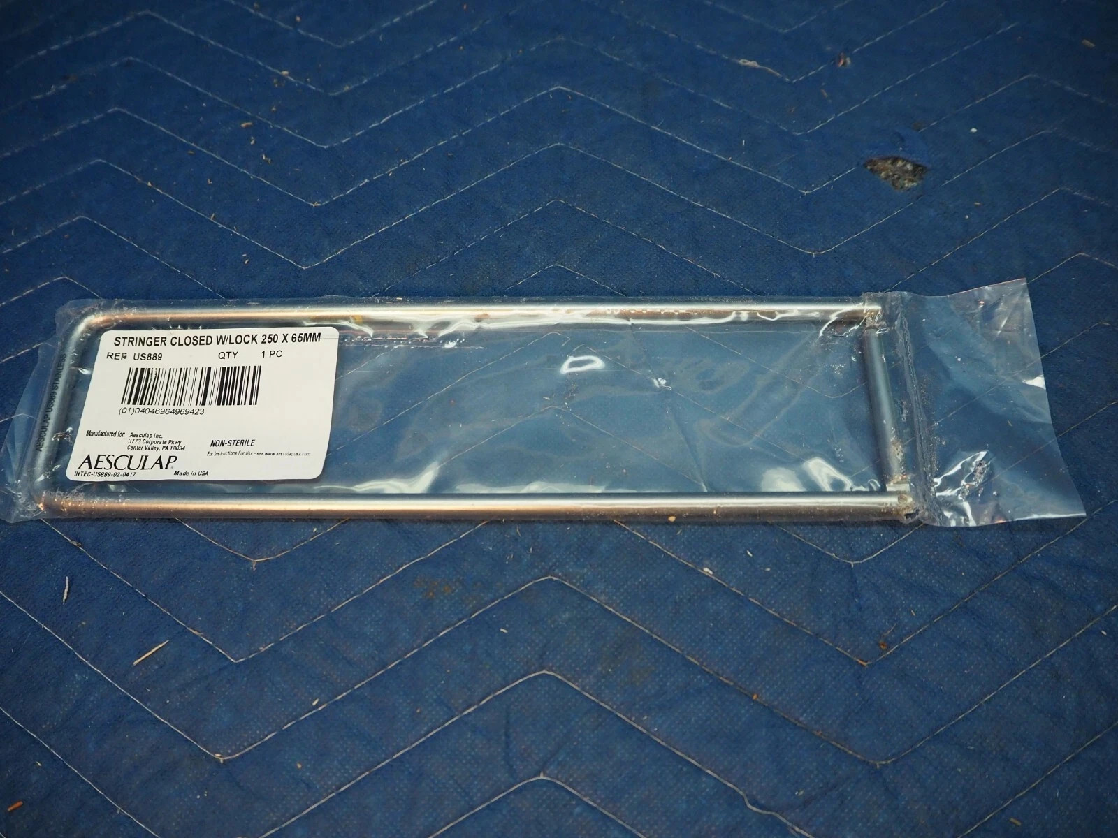 AESCULAP Instrument Stringer Closed with Lock 250mm x 65mm Ref.  US889 NEW