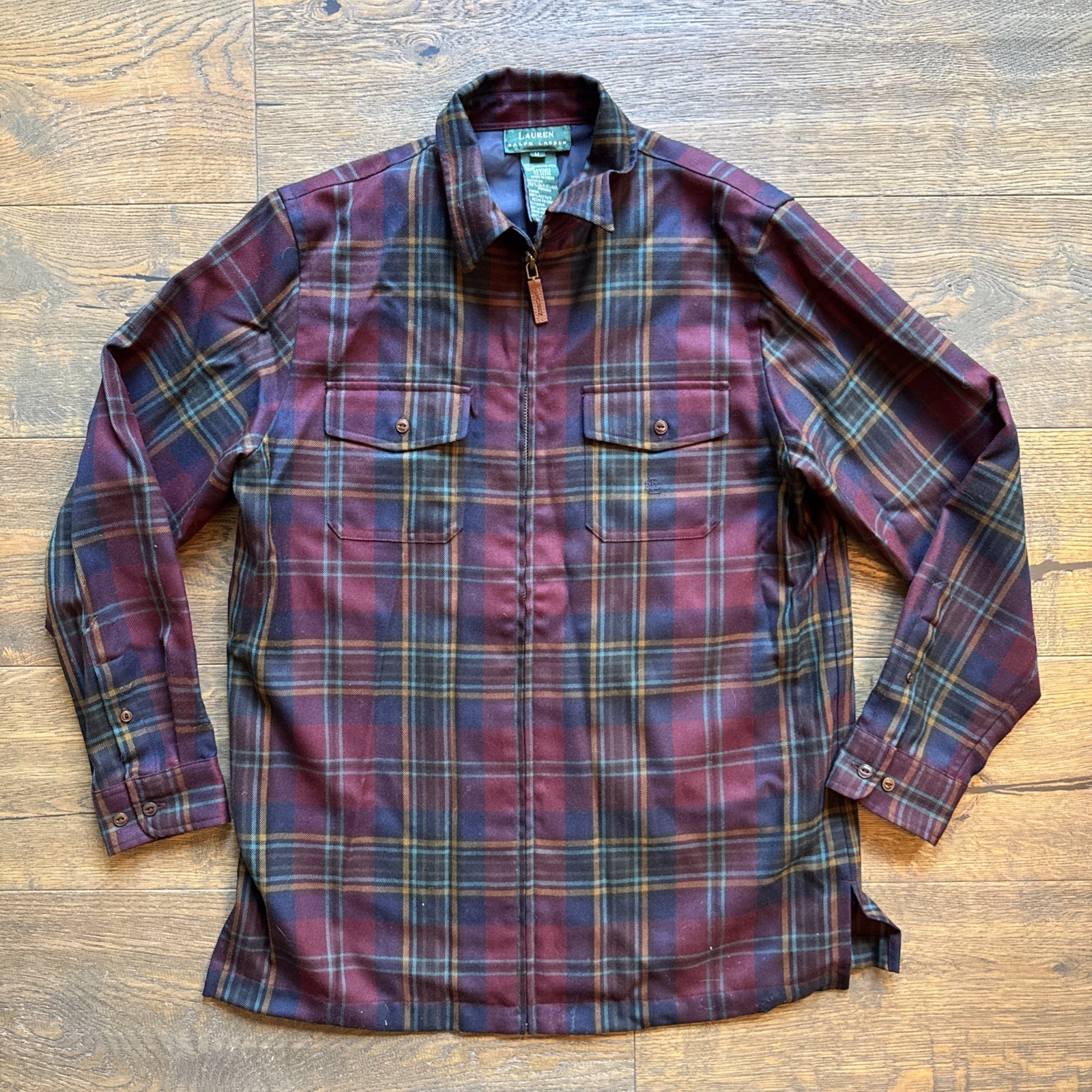 VTG Lauren Ralph Lauren MEDIUM 100% Worsted Wool Shacket Jacket Tartan Plaid VTG Lauren Ralph Lauren MEDIUM 100% Worsted Wool Shacket Jacket Tartan Plaid