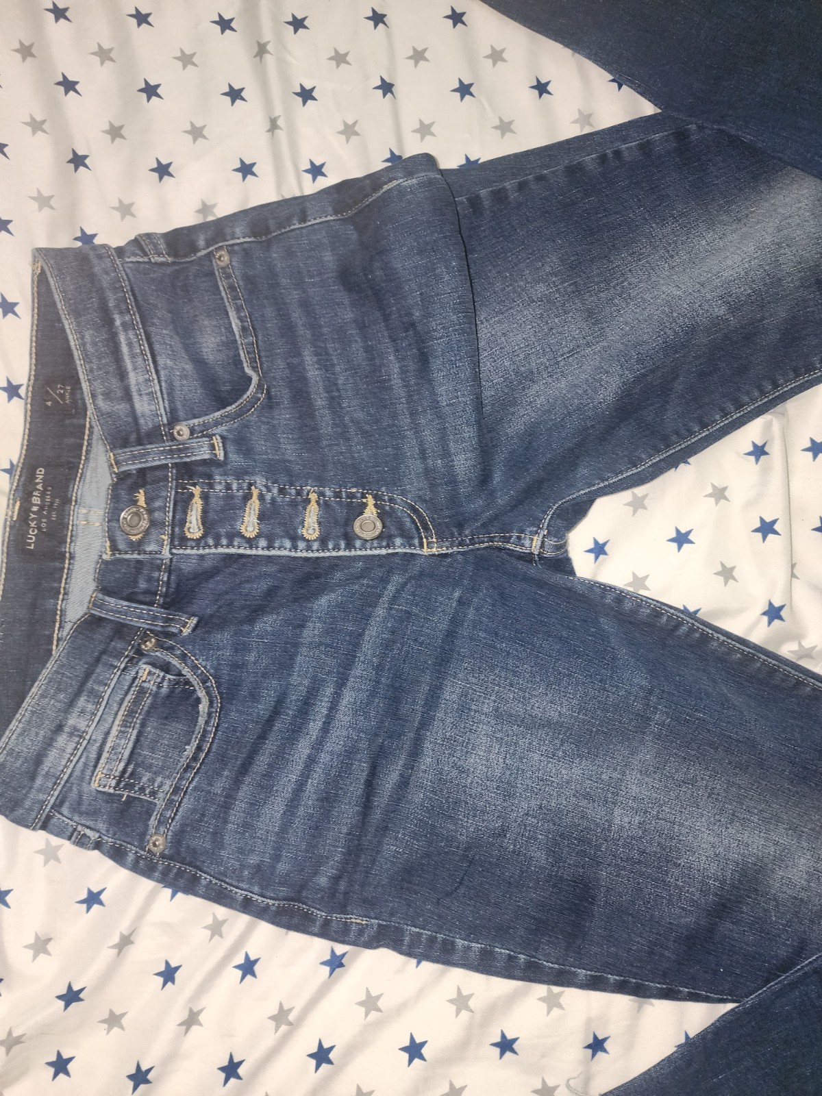 Lucky Brand Women’s Bridgette High Rise Skinny Stretch Blue Denim Jeans 27 Lucky Brand Women’s Bridgette High Rise Skinny Stretch Blue Denim Jeans 27