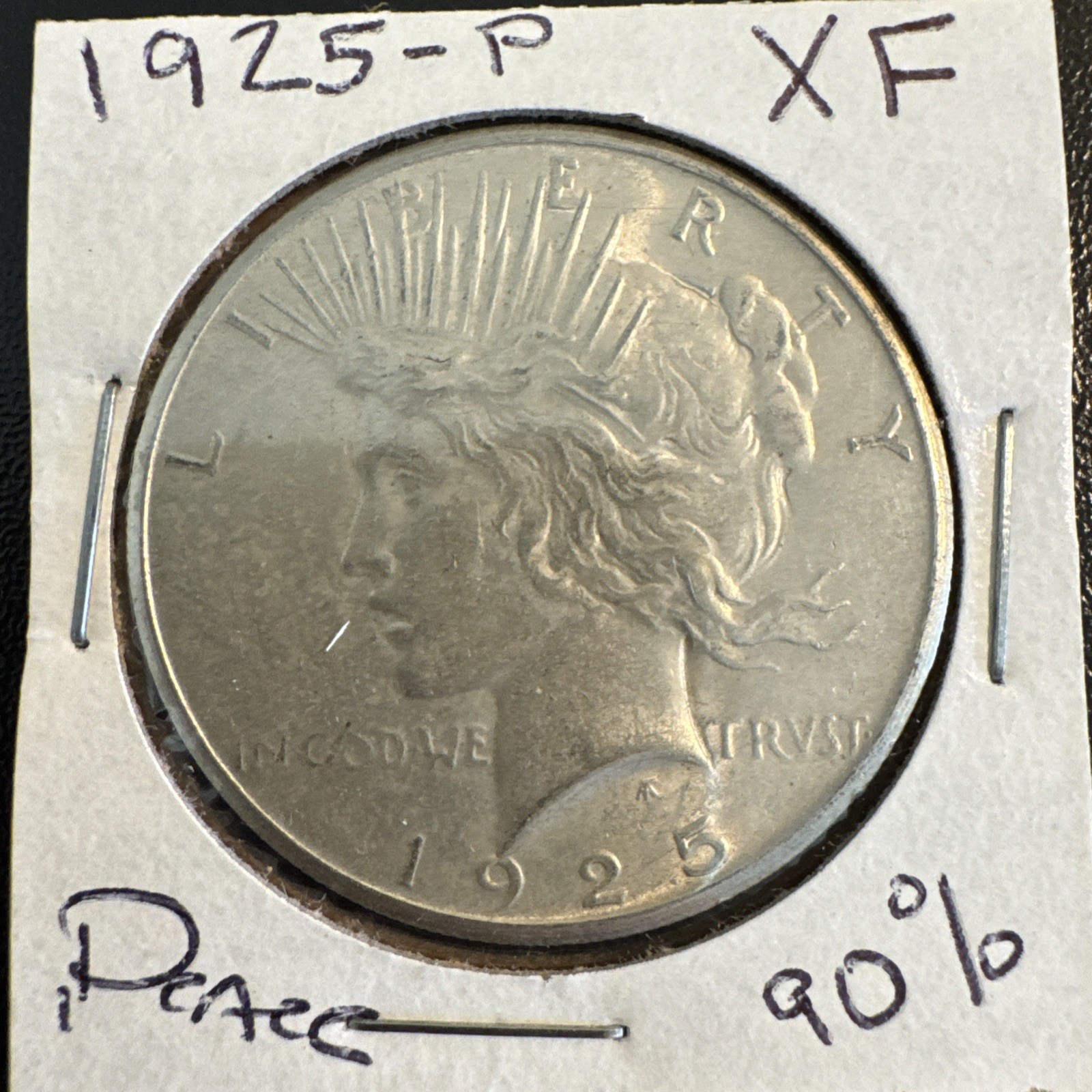1925-P Peace Silver Dollar US Coin 90% Silver - XF Details