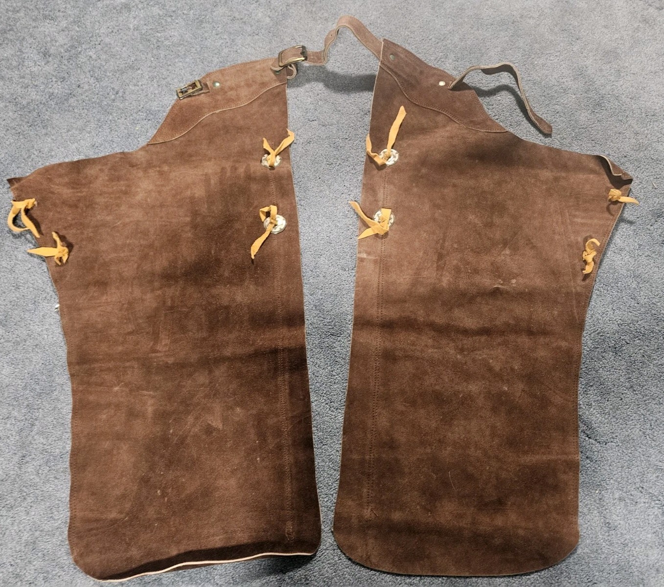 Vintage Suede Chaps Western Cowboy Brown Leather Vintage Suede Chaps Western Cowboy Brown Leather